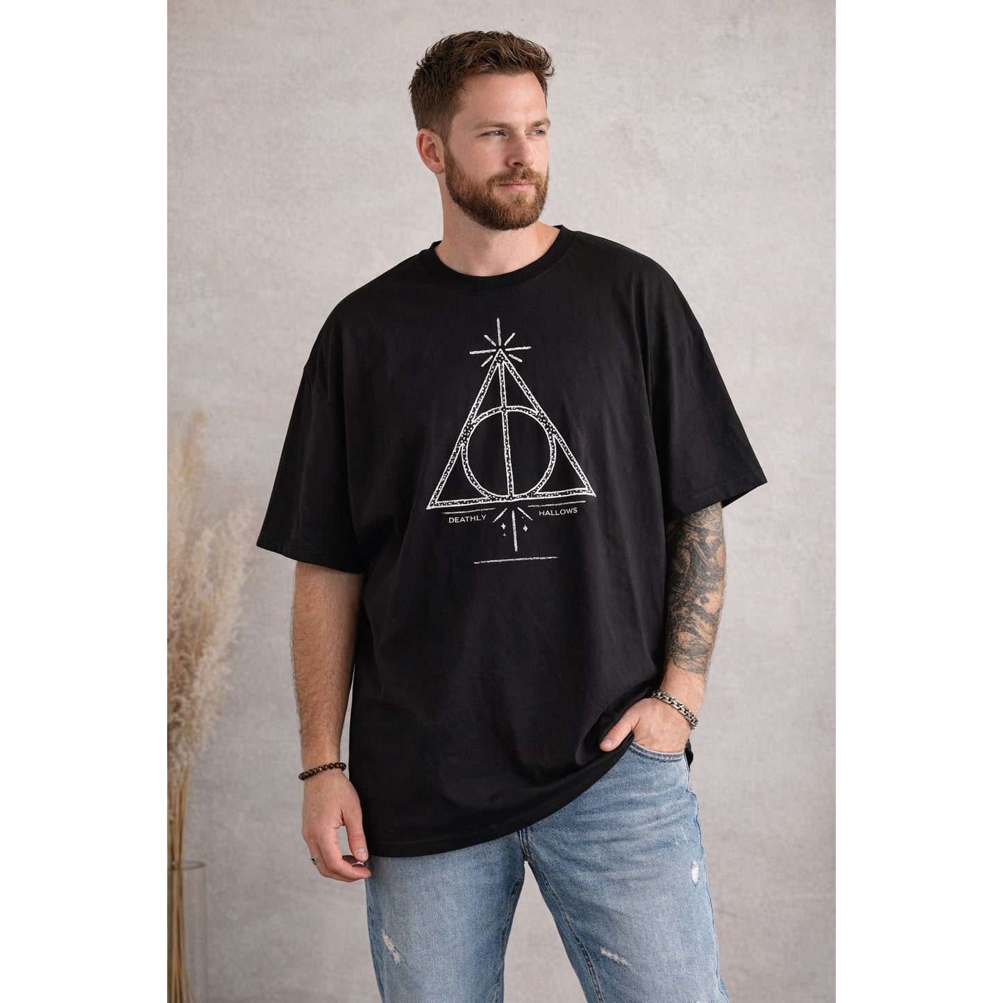 Deathly Hallows Symbol T Shirt XXXL Tultex Black Graphic Tee Wizard Fantasy Theme