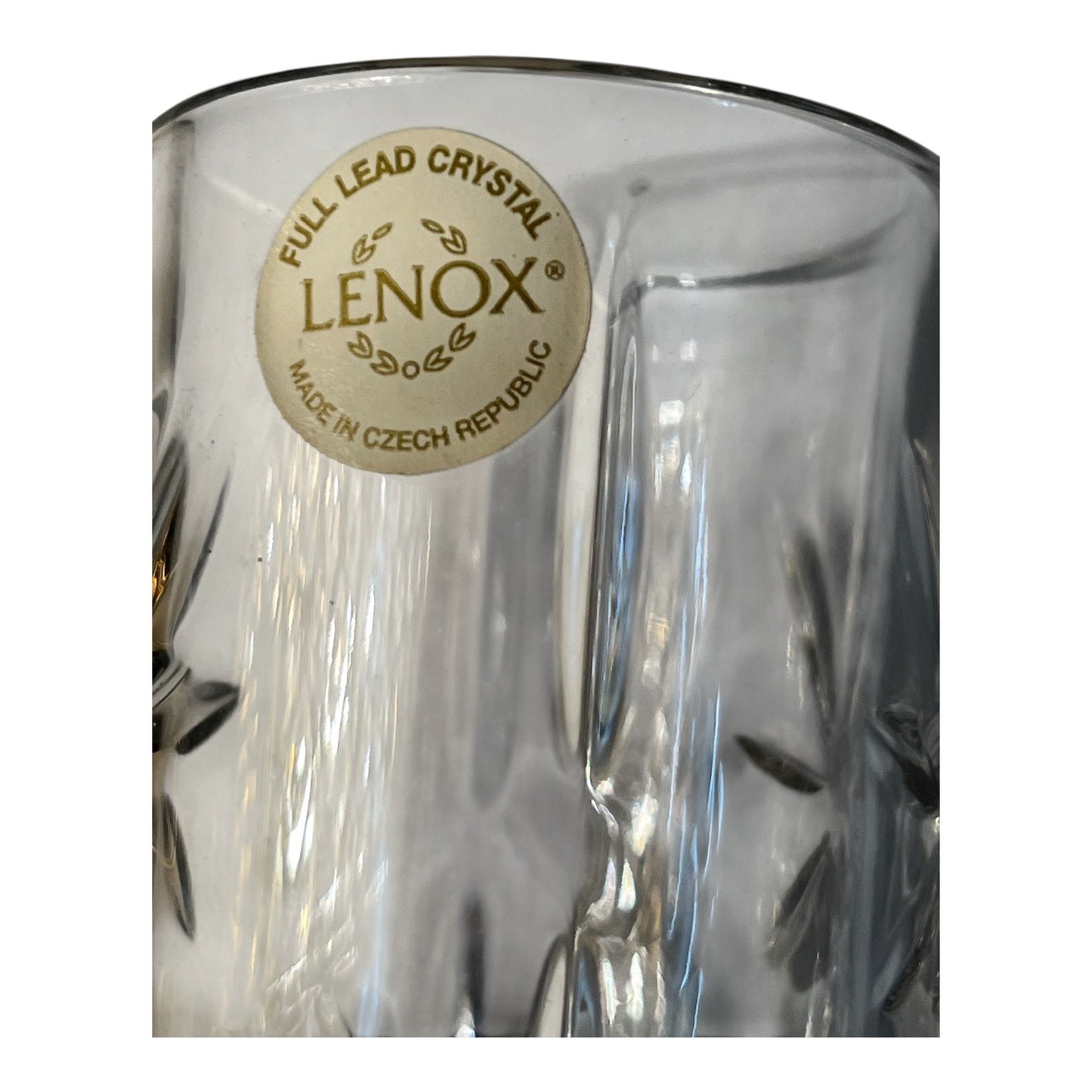 VTG Lenox Floral Majesty Full Lead Crystal Vase w/Certificate Czech Republic