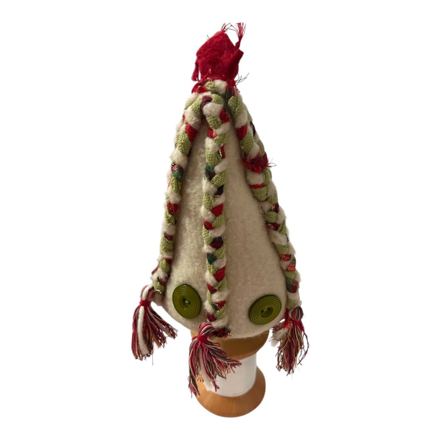Lori Siebert for Silvestri Holiday Tree – Fabric Cone on Spool w Buttons & Tassels