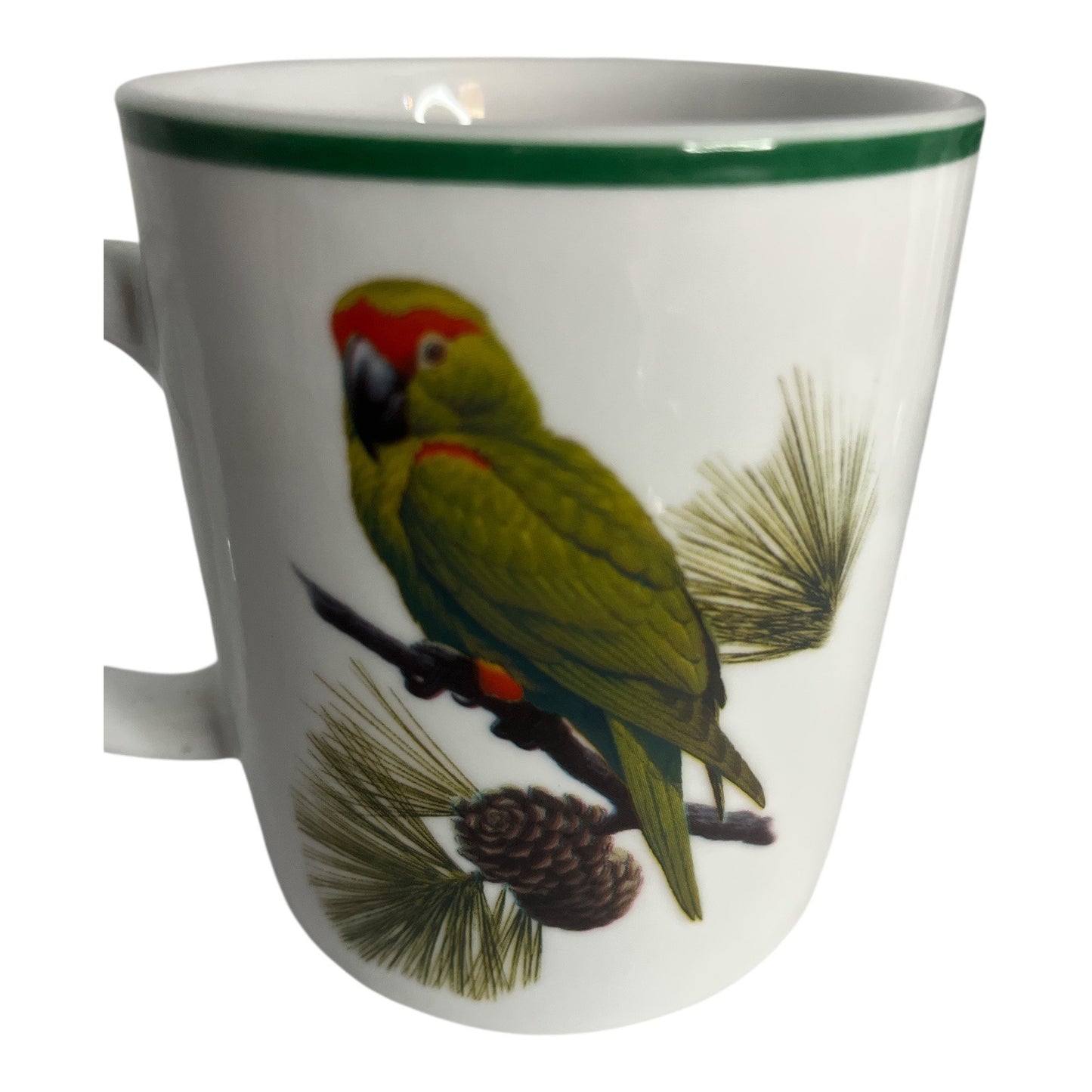 Set of 4 National Wildlife Federation Parrot Mugs – Colorful Tropical Birds – 4 x 3.5” – Unused – c. 2000s