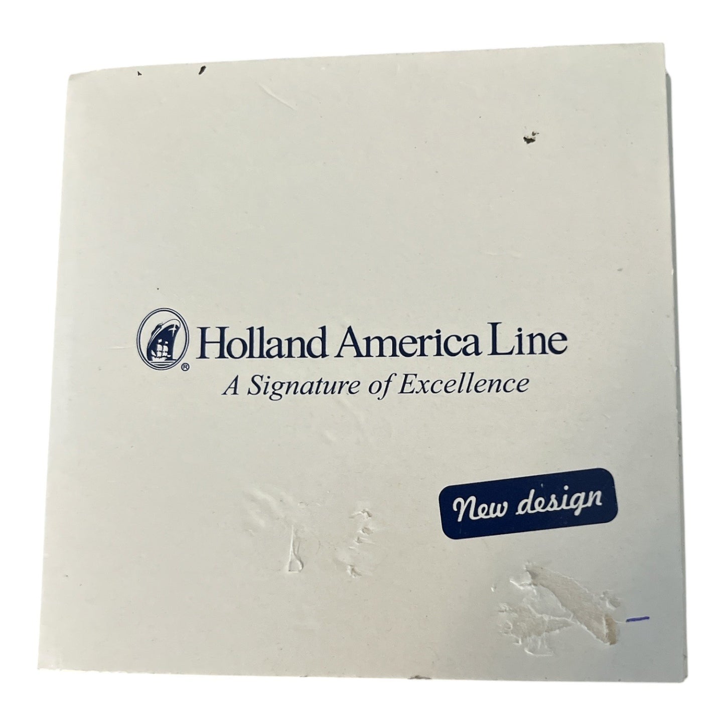 Holland America Line Delft Blue Tile Royal Goedewaagen Cruise Ship Coaster w COA