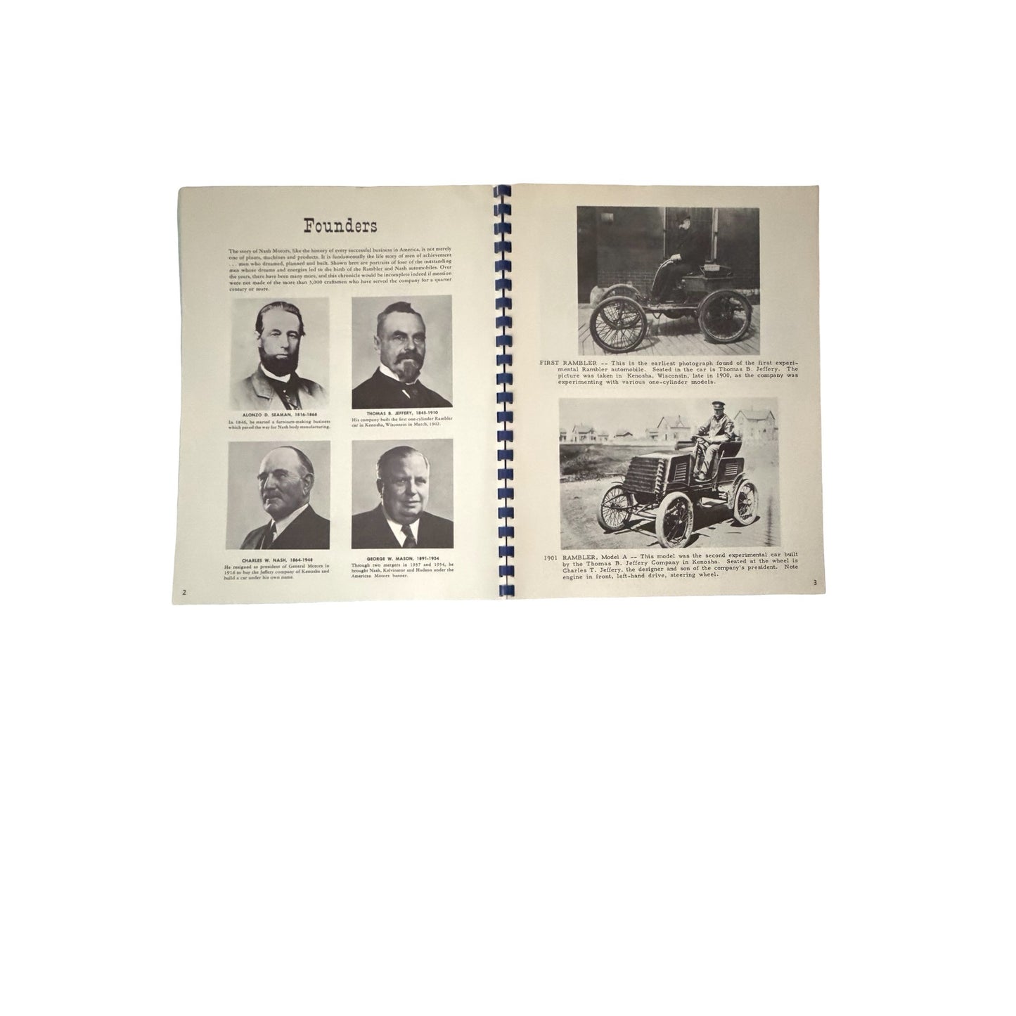 Nash Family Album Fourth Printing Pictorial Roll Call Since 1902 Nash Motors AMC Vintage Booklet