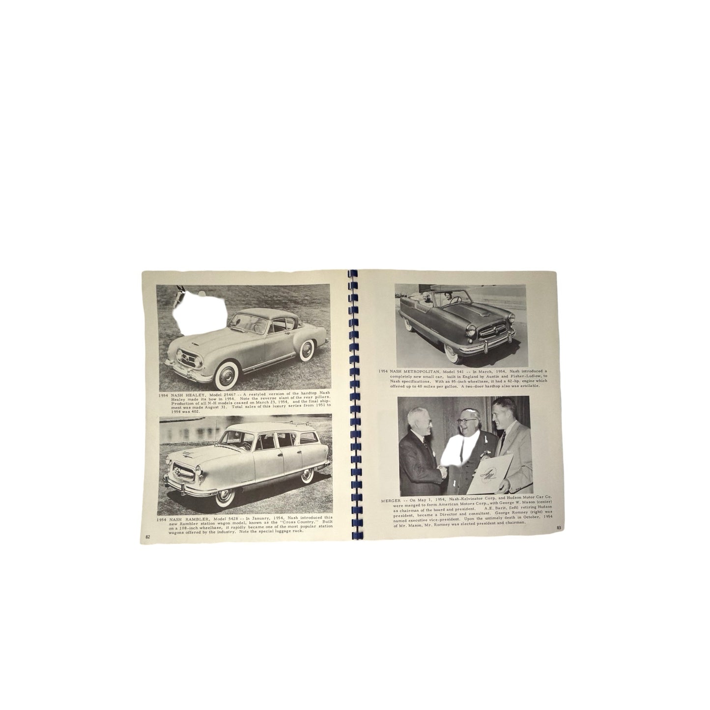 Nash Family Album Fourth Printing Pictorial Roll Call Since 1902 Nash Motors AMC Vintage Booklet