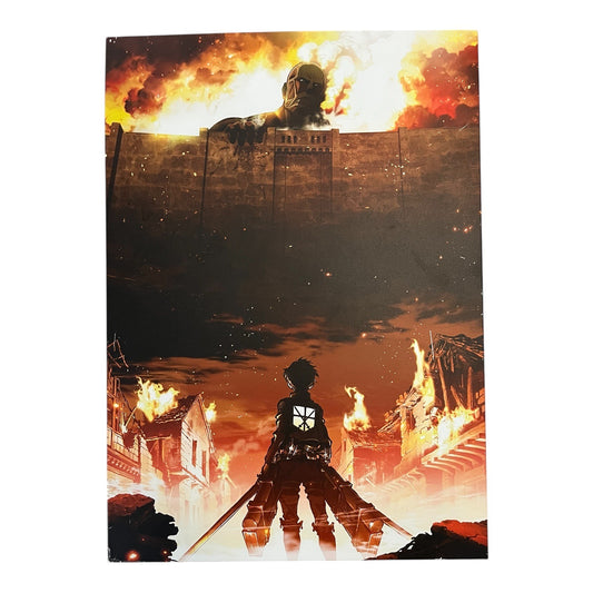Displate Metal Poster – Attack on Titan Scene | Authentic Signed Print | 18" x 12.5"