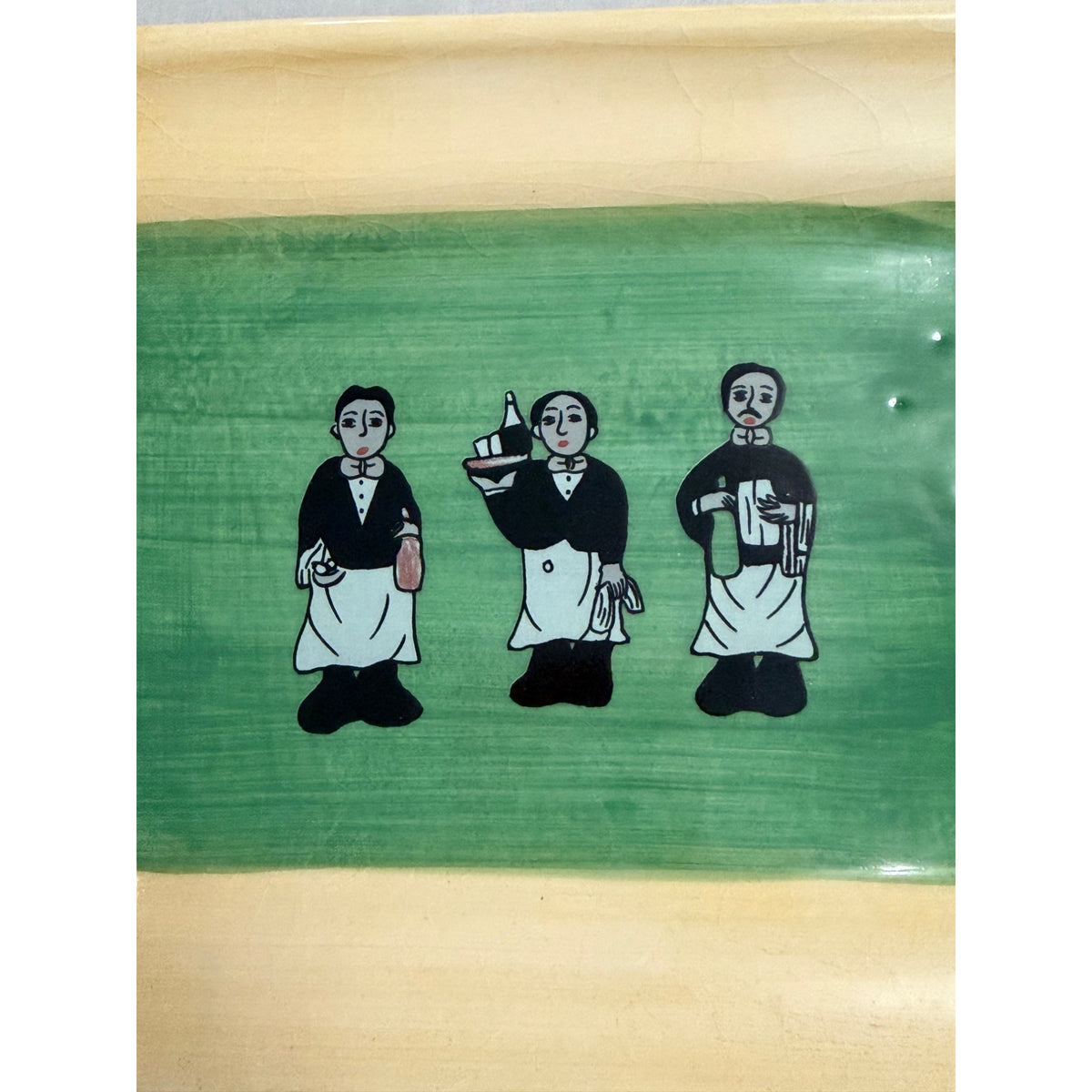2000 California Pantry Three Waiters Ceramic Serving Tray 8x6 Handled