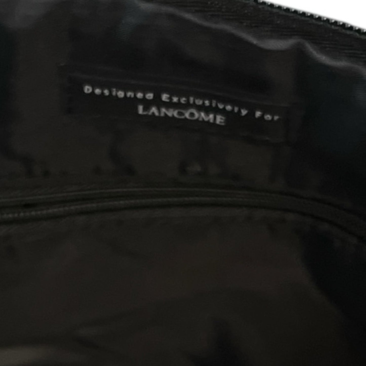 Lancome Black Metallic Mesh Satchel Bag – “Designed Exclusively for Lancome” – Glossy Faux Leather Trim