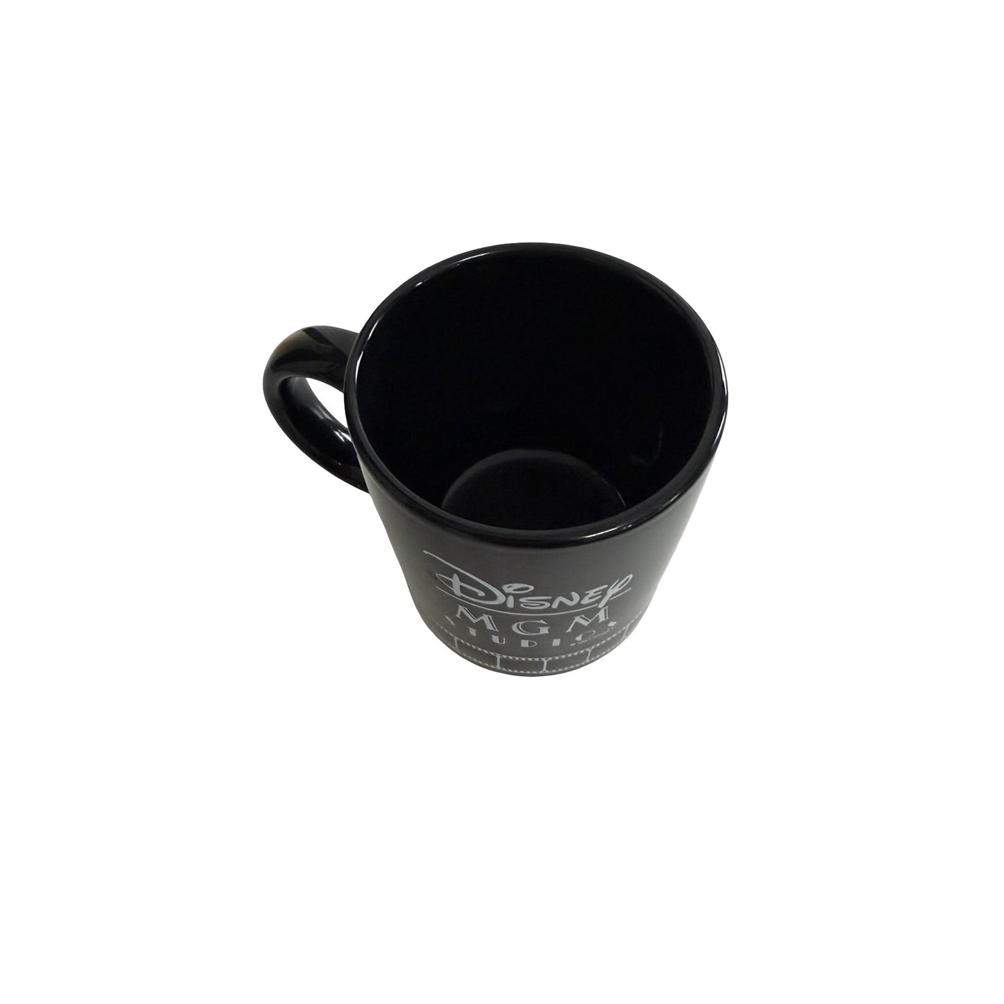 Vintage Disney MGM Studios Black Coffee Mug Mickey Movie Camera Walt Disney World