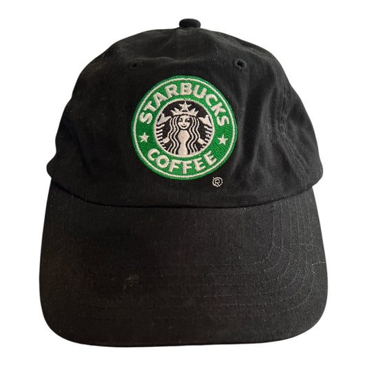 Y2K Starbucks Coffee Embroidered Logo Baseball Cap Black Adjustable Cotton Hat