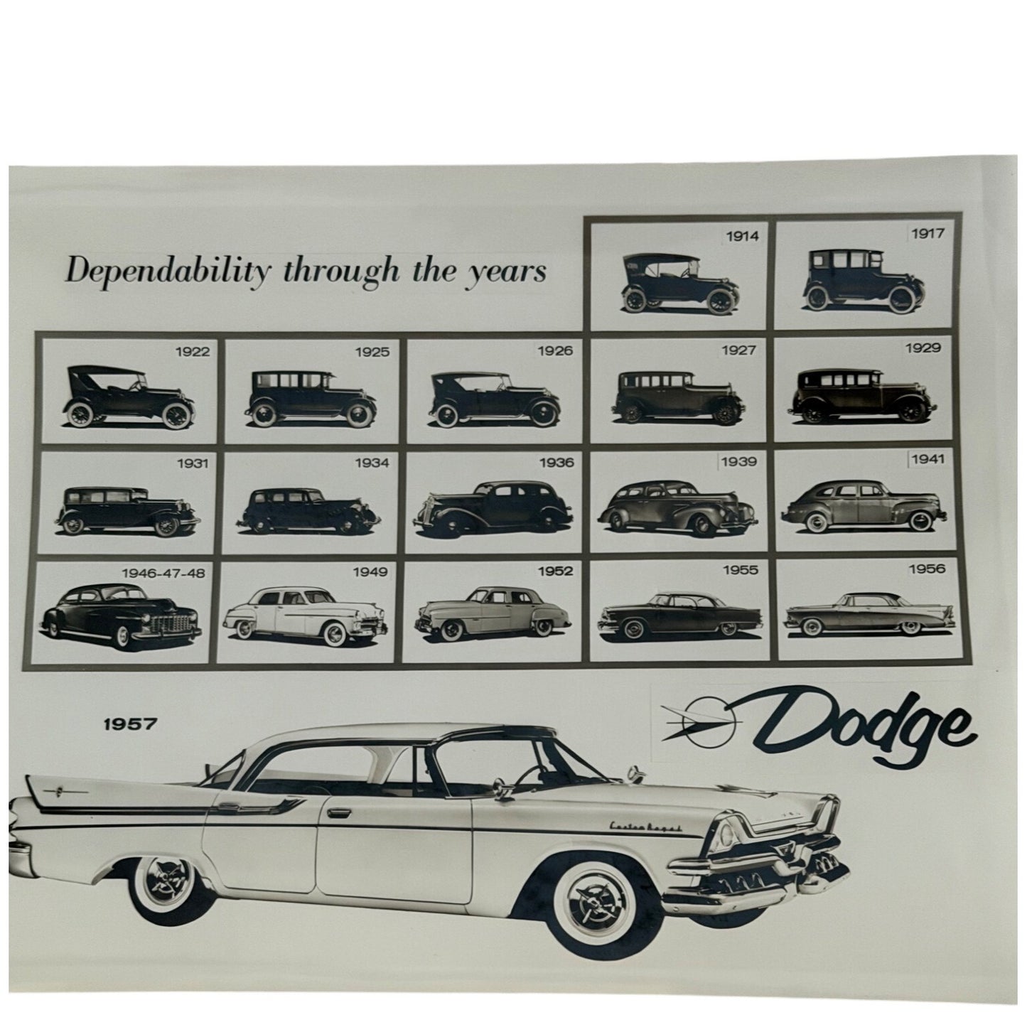 Vintage 1957 Chrysler Dodge Plymouth Dealer Sales Brochure Lot of 3 Then and Now Automobile Advertising