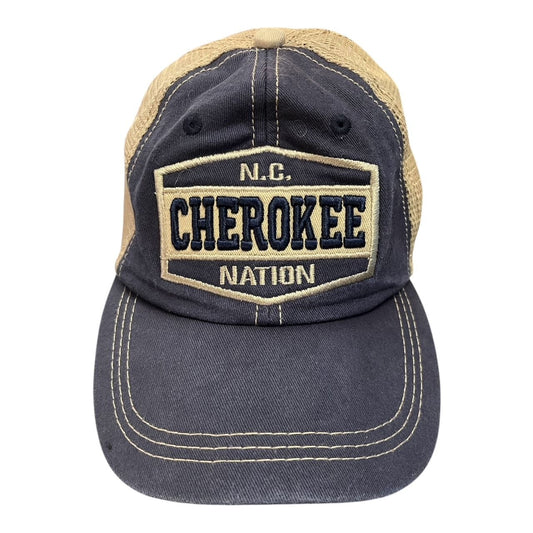 Dimco Apparel Cherokee Nation NC Trucker Hat Tan Mesh Snapback Baseball Cap