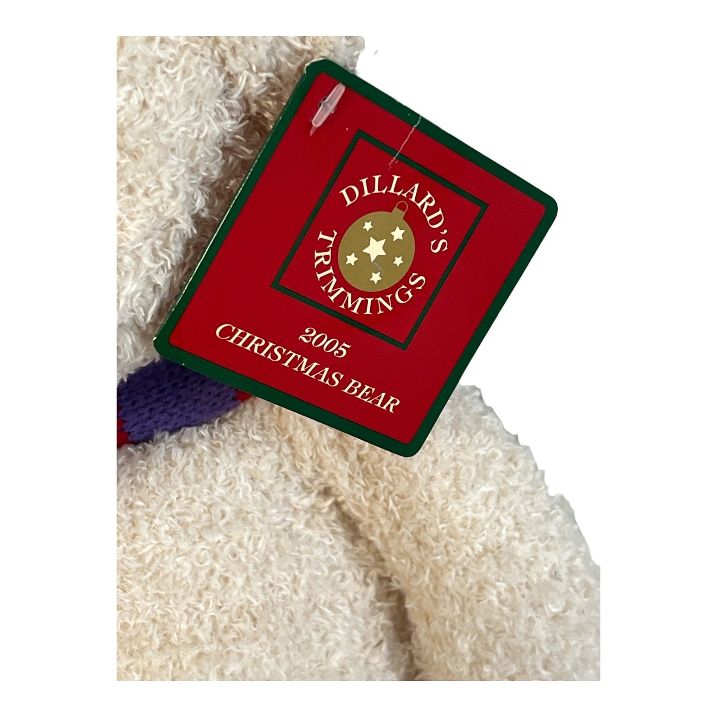 Dillard’s Trimmings 2005 Christmas Bear Plush Holiday Teddy Weighted 19in