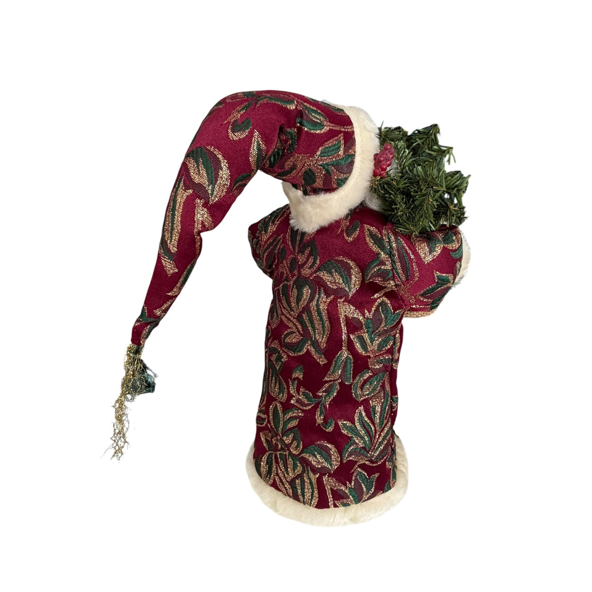 Vintage 1995–2005 Old World Santa Father Christmas Bird Brocade 15 Inch