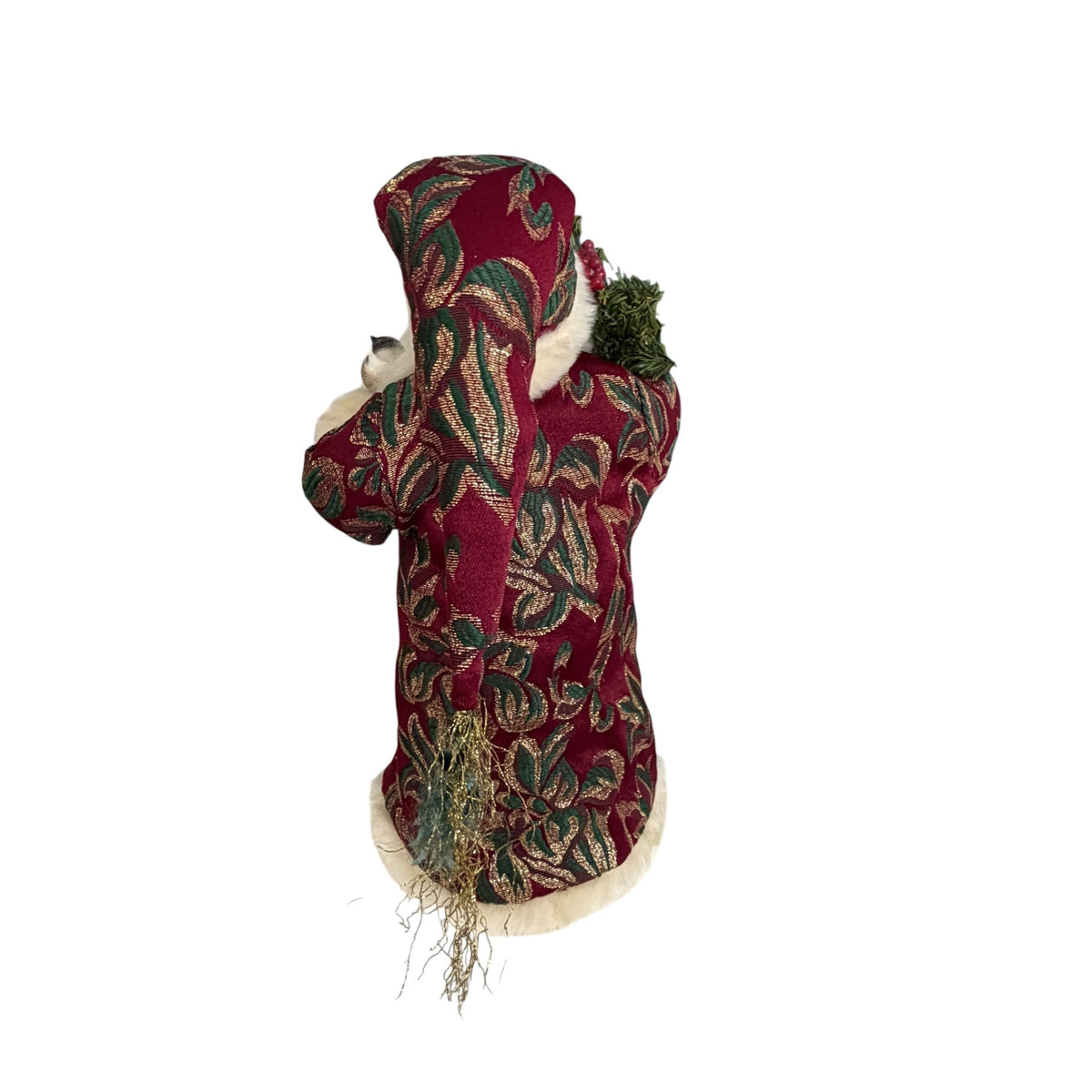 Vintage 1995–2005 Old World Santa Father Christmas Bird Brocade 15 Inch