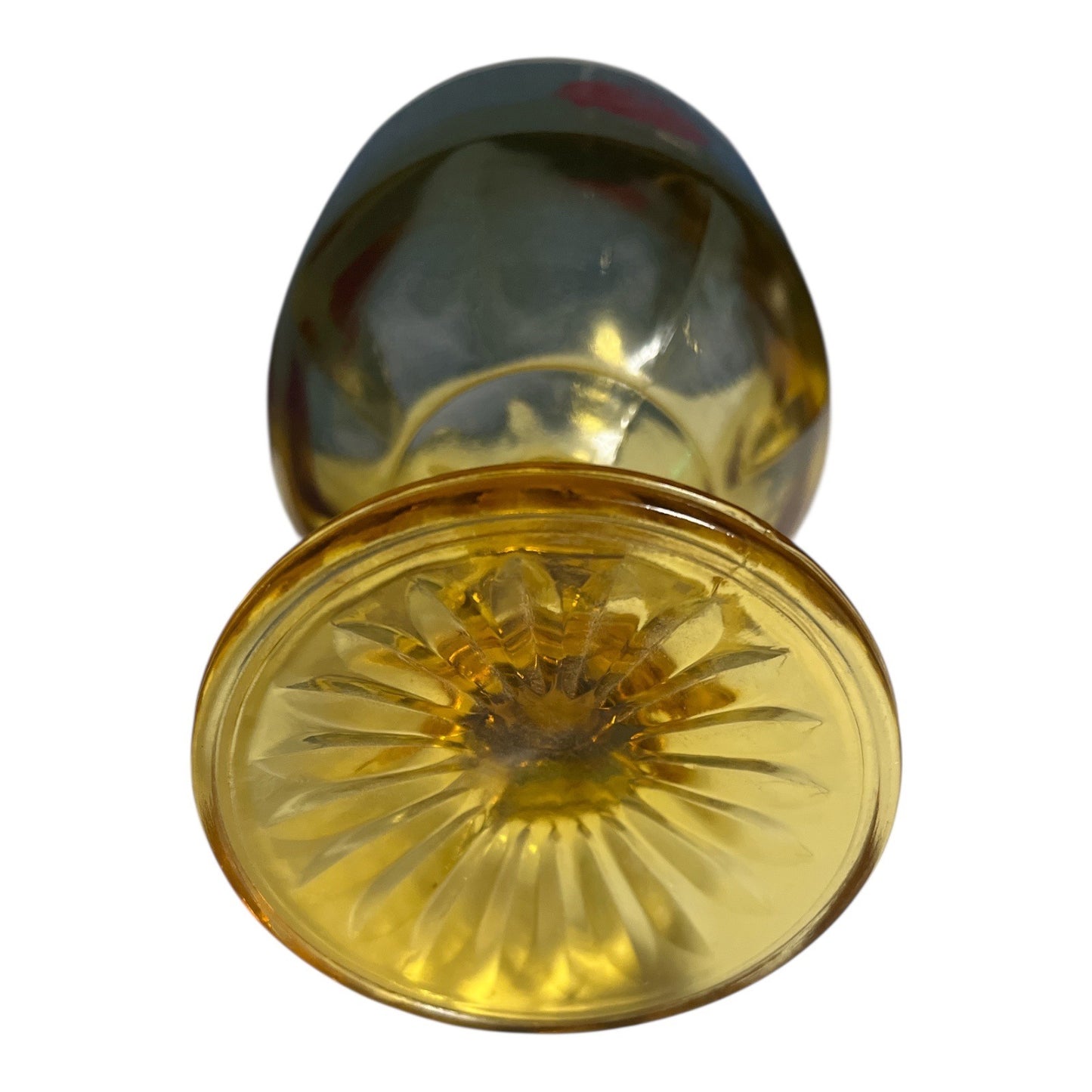 Vintage Schlitz Beer Goblet – Amber Glass Pedestal Logo Chalice