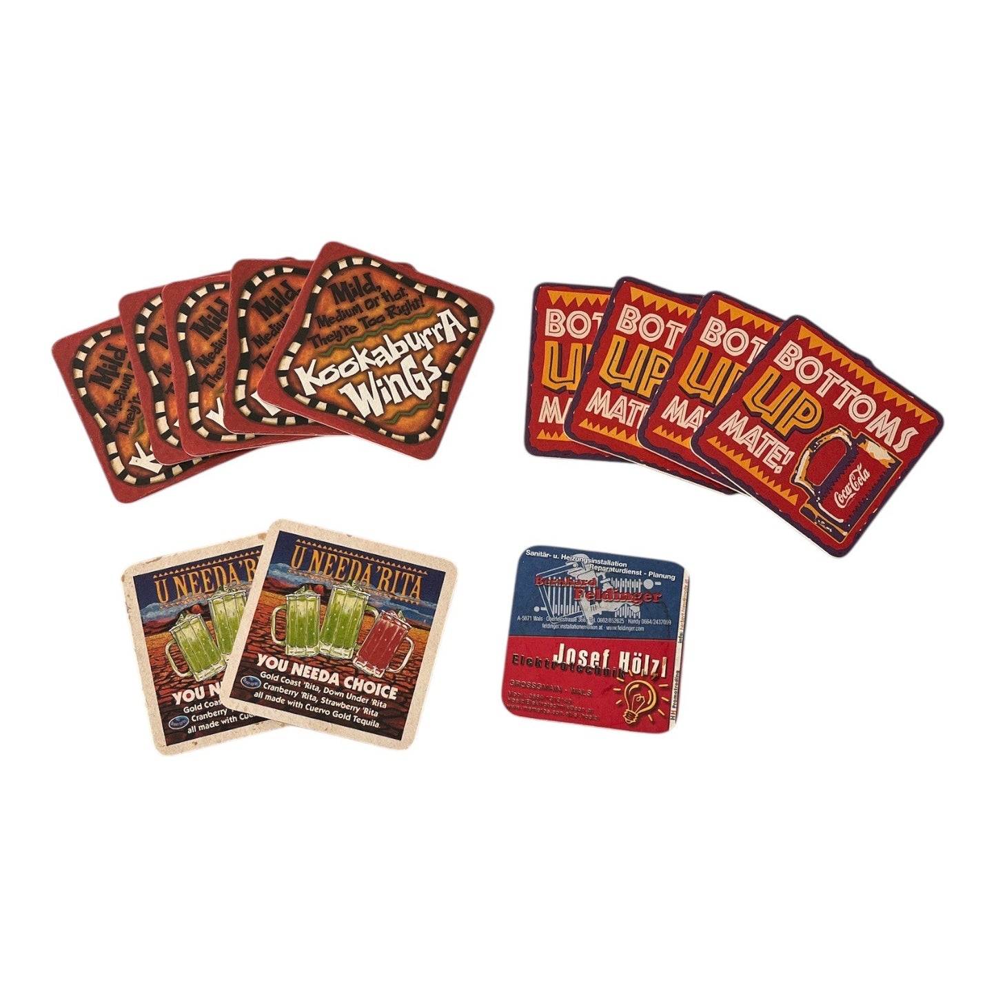 10 Vintage Advertising Drink Coasters Beer Soda Bar Mixed Brands
