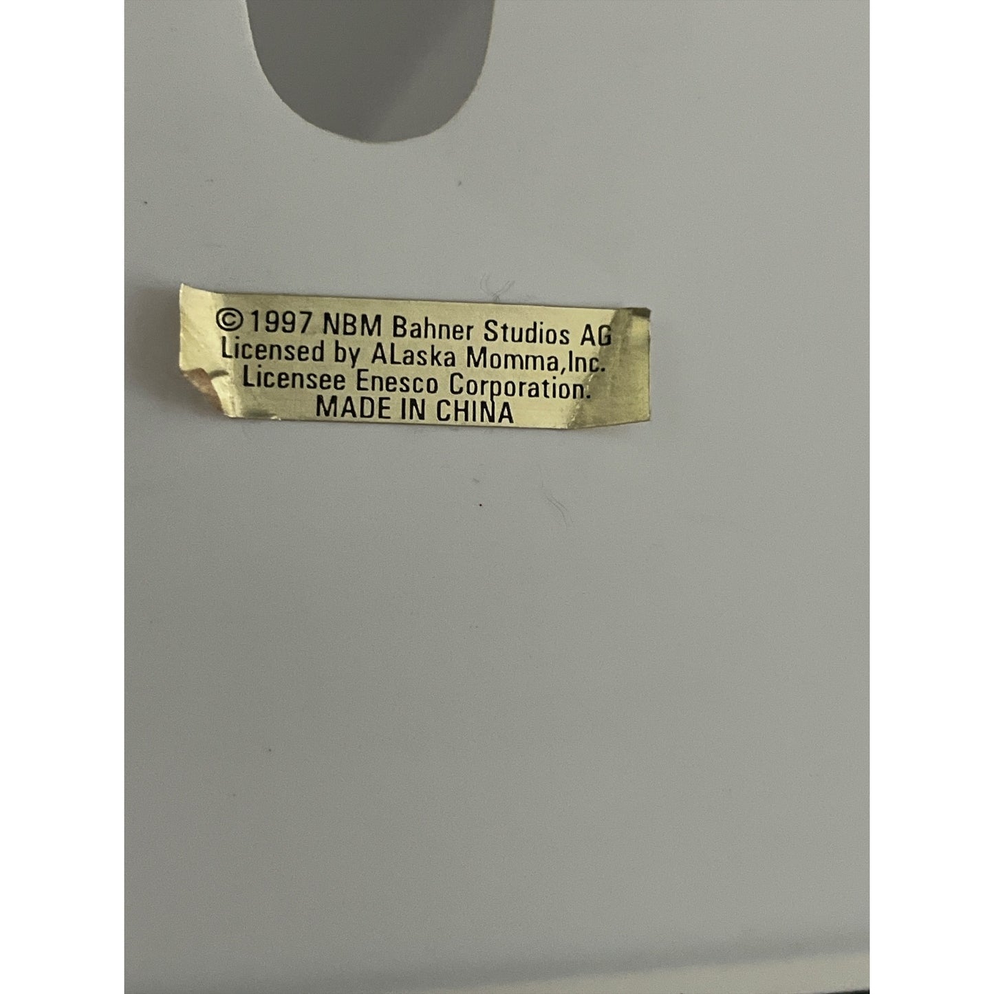 1997 Enesco Alaska Momma Bahner Studios Filmstrip Photo Frame – Kissing Kids Figurine