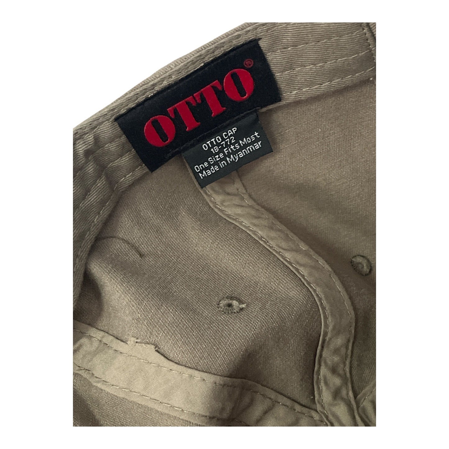 Keb’ Mo’ Khaki Cotton Baseball Cap Guitar Headstock Logo Adjustable OTTO Hat