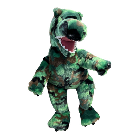 Build-A-Bear Dinosaur Plush – 18" T-Rex in Green Camouflage