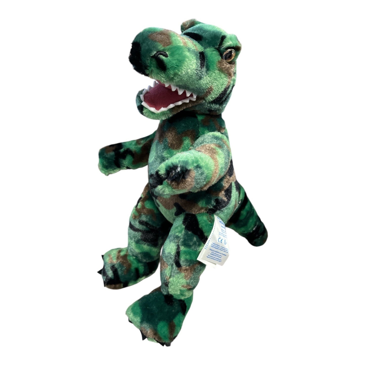 Build-A-Bear Dinosaur Plush – 18" T-Rex in Green Camouflage