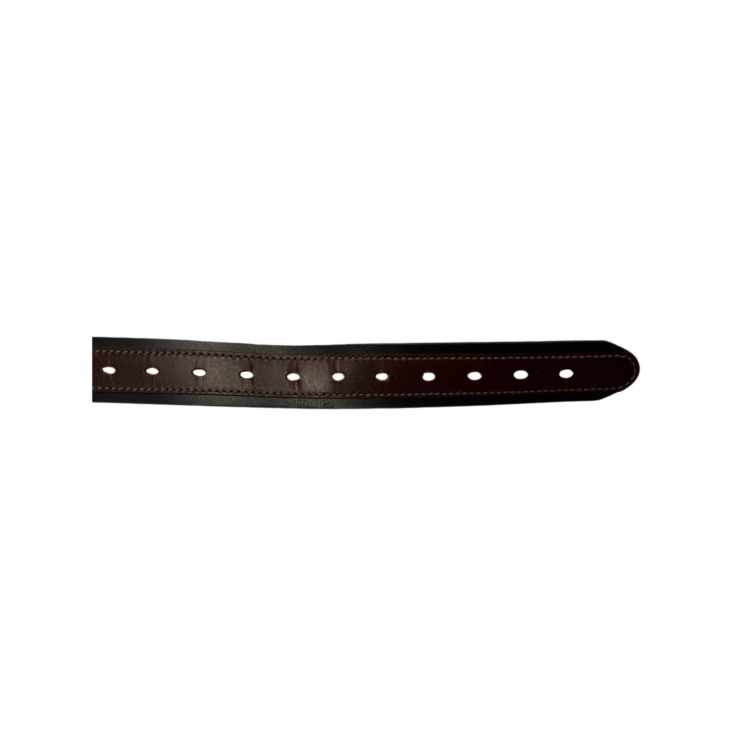 Y2K Columbia Genuine Leather Belt Dark Brown Size M 34–36