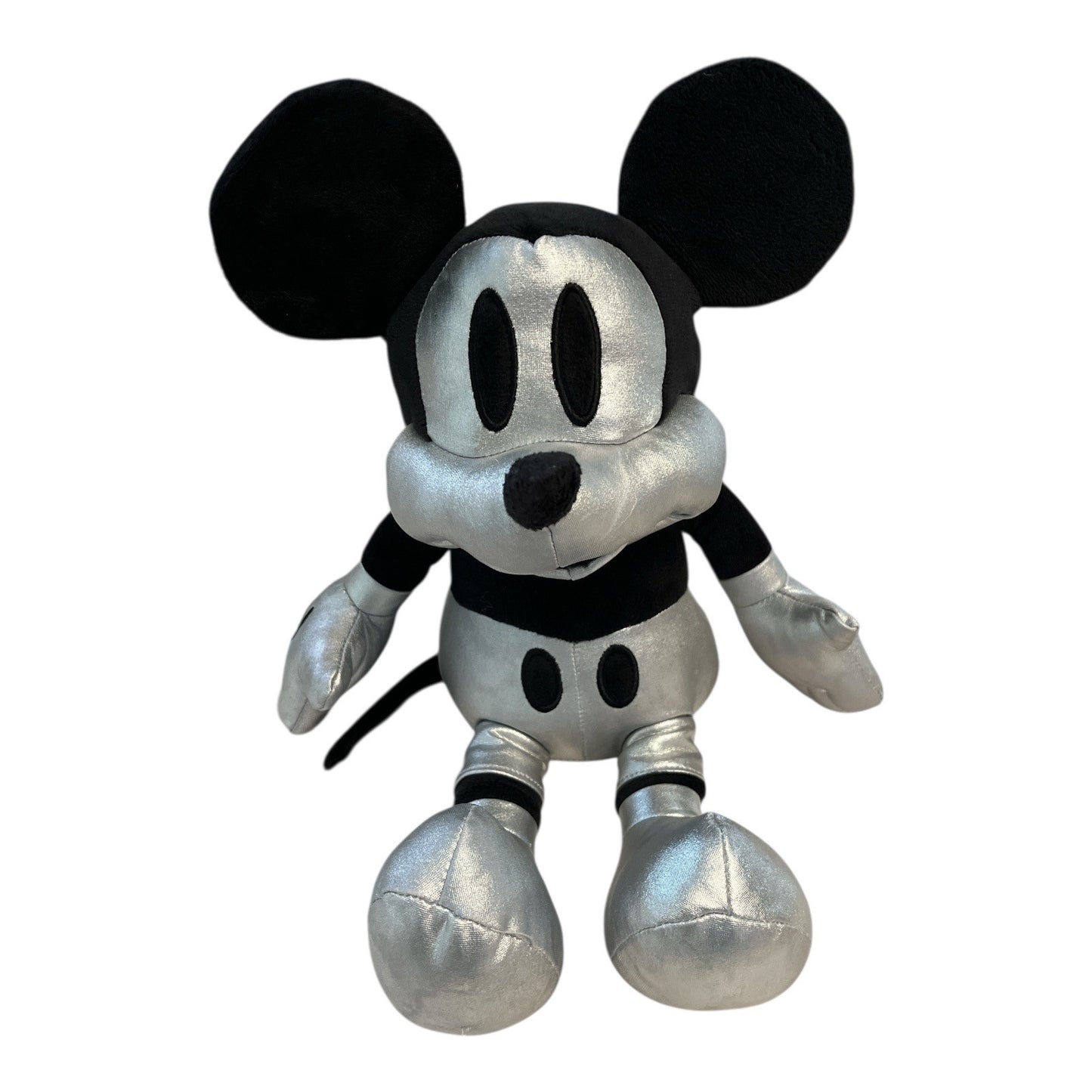 Disney 100 Mickey Mouse Plush Coin Bank CVS Exclusive Silver Metallic Collectible 2023