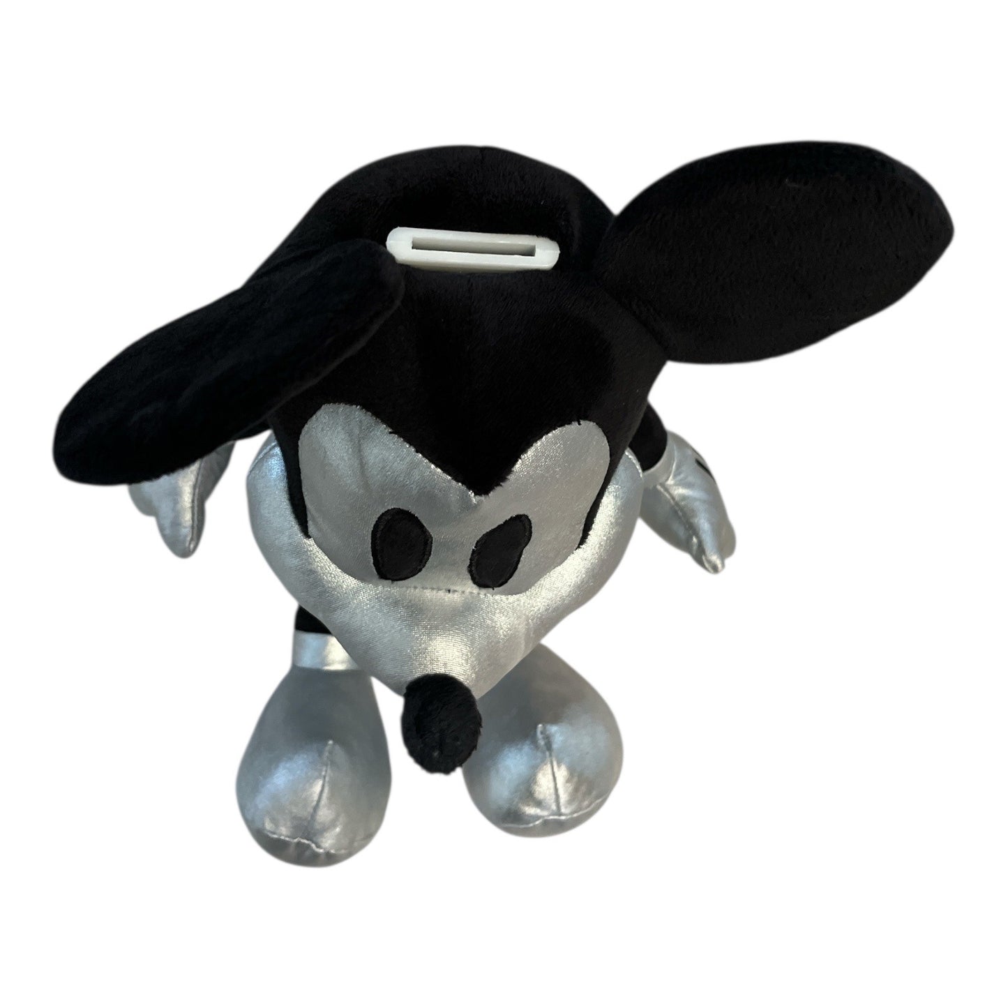 Disney 100 Mickey Mouse Plush Coin Bank CVS Exclusive Silver Metallic Collectible 2023