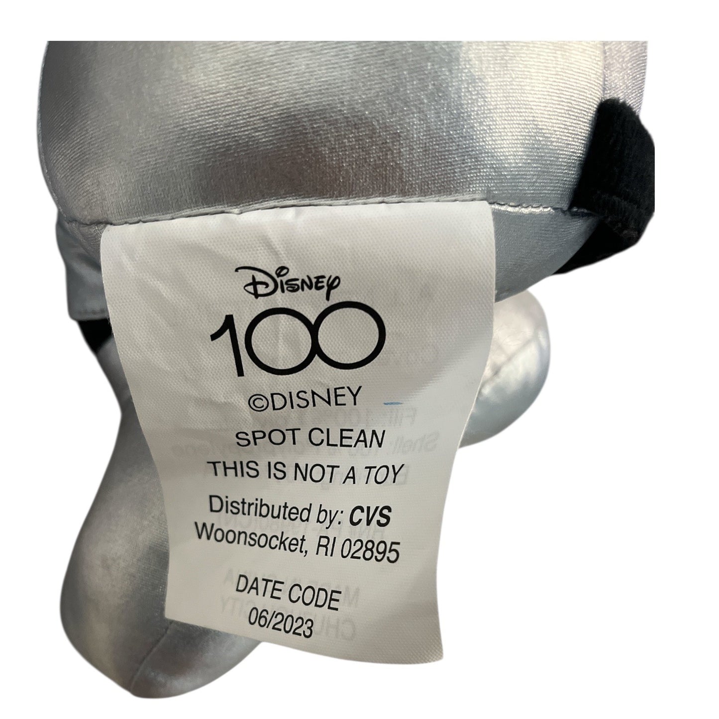 Disney 100 Mickey Mouse Plush Coin Bank CVS Exclusive Silver Metallic Collectible 2023