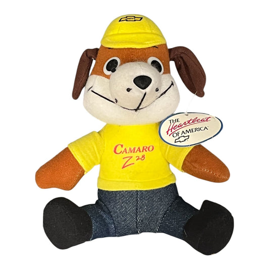 Vintage Chevy Camaro Z28 Dog Plush – “The Heartbeat of America” Tag – 1992