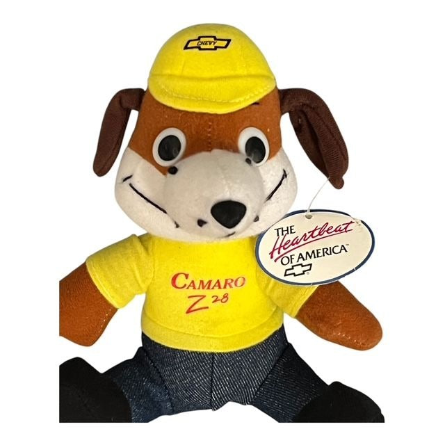 Vintage Chevy Camaro Z28 Dog Plush – “The Heartbeat of America” Tag – 1992
