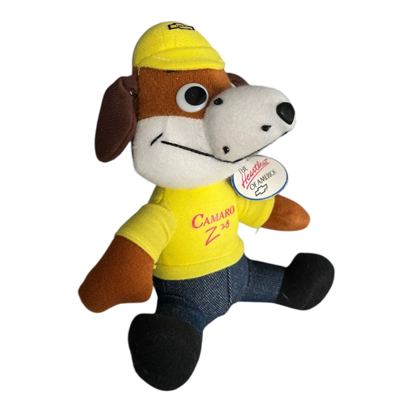 Vintage Chevy Camaro Z28 Dog Plush – “The Heartbeat of America” Tag – 1992
