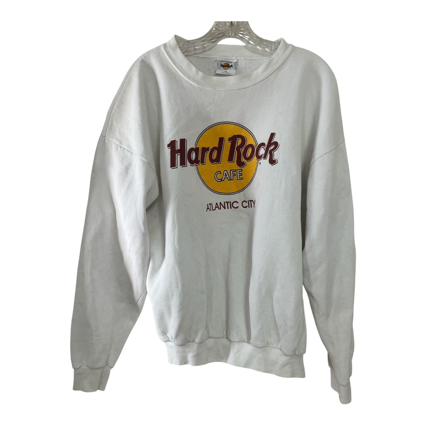 Vintage Hard Rock Cafe Atlantic City Sweatshirt White XL 50/50 Crewneck