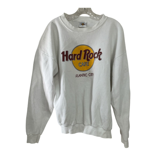 Vintage Hard Rock Cafe Atlantic City Sweatshirt White XL 50/50 Crewneck