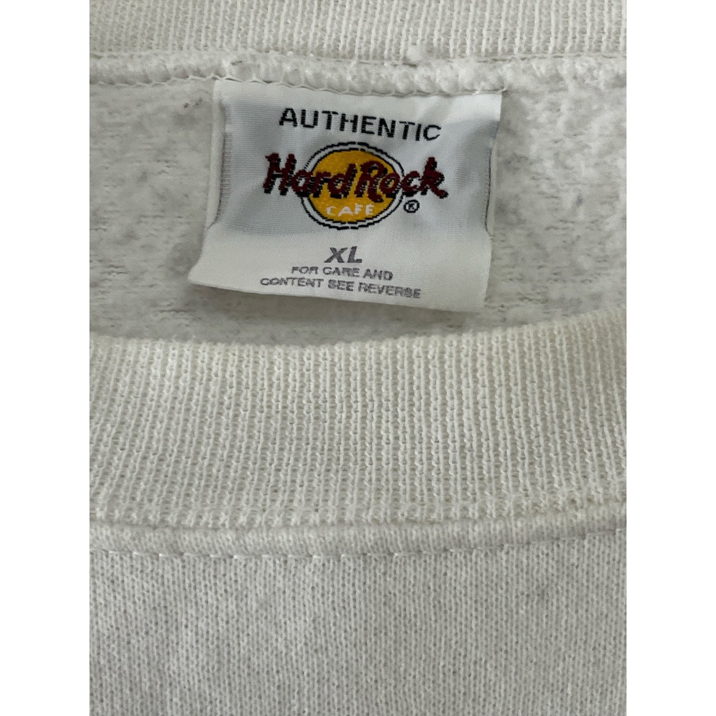 Vintage Hard Rock Cafe Atlantic City Sweatshirt White XL 50/50 Crewneck