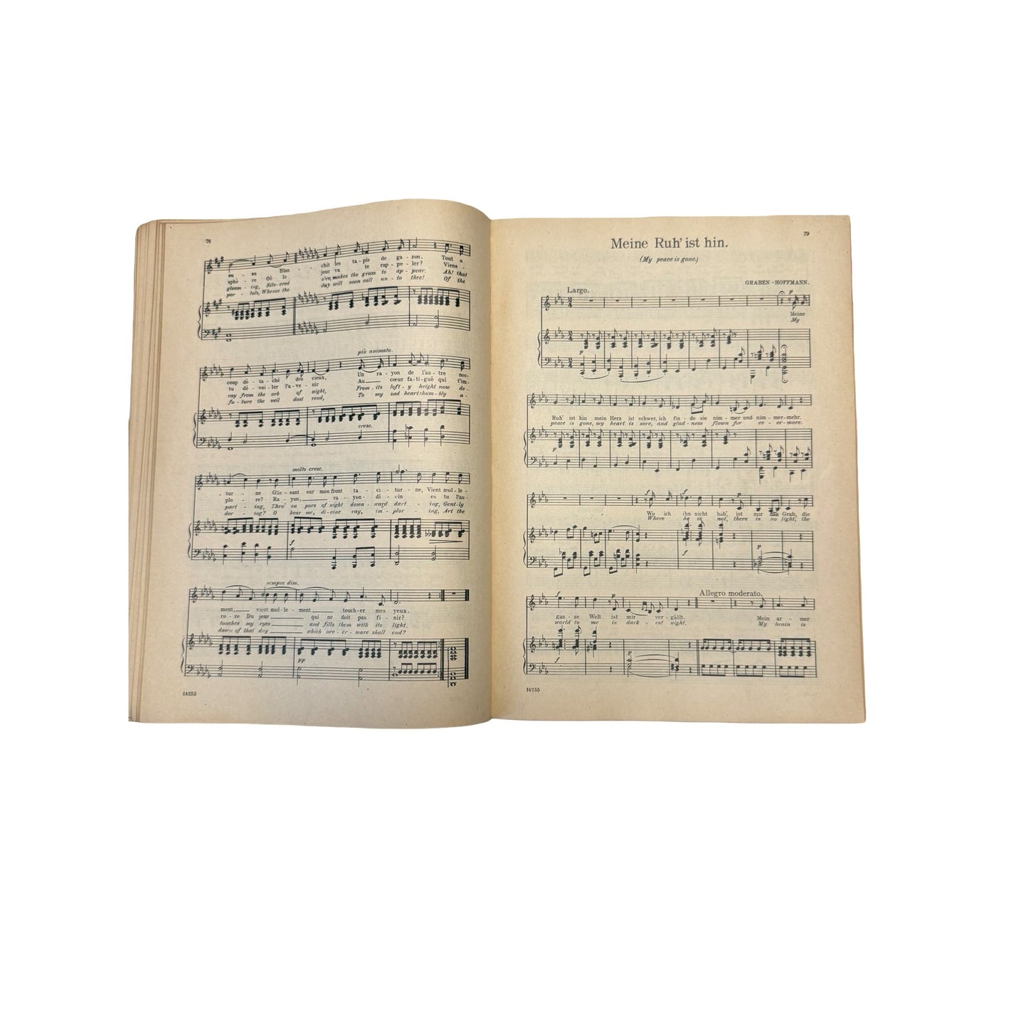 Antique Famous Songs Alto Vocal Sheet Music Collection H E Krehbiel John Church