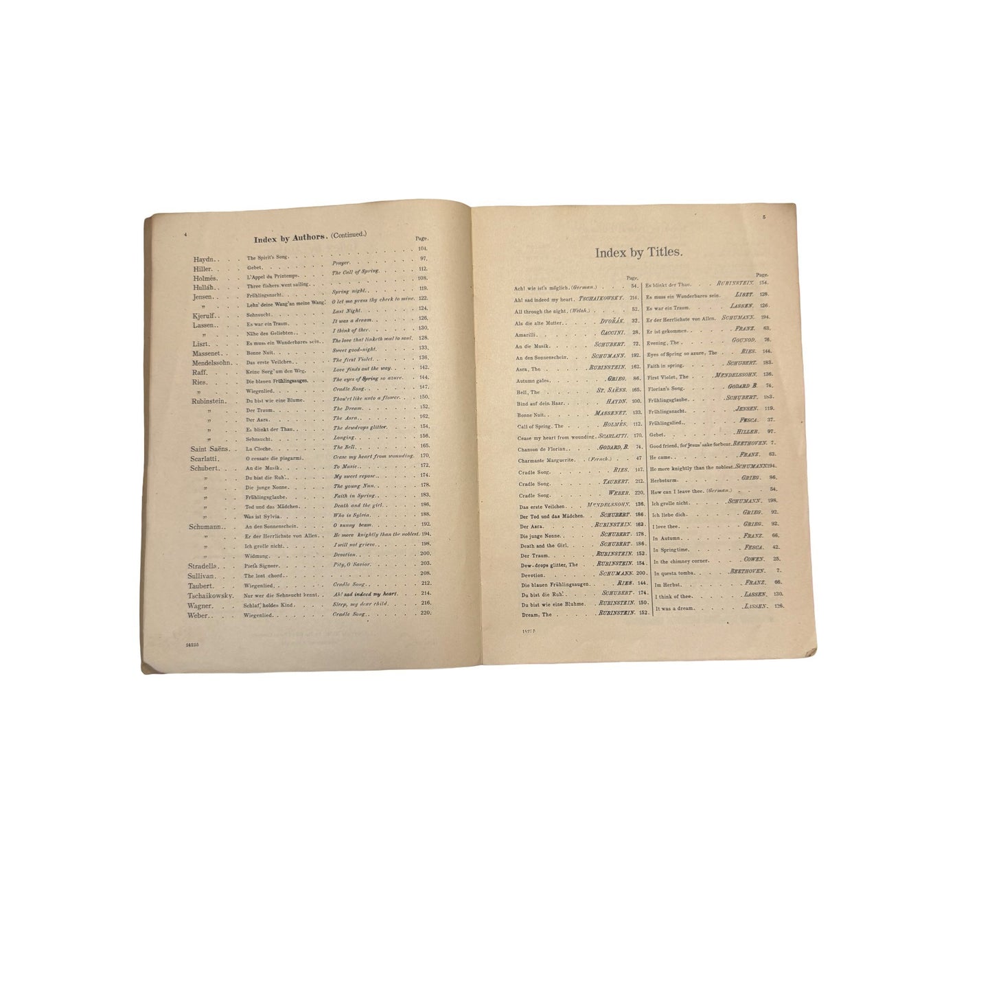 Antique Famous Songs Alto Vocal Sheet Music Collection H E Krehbiel John Church