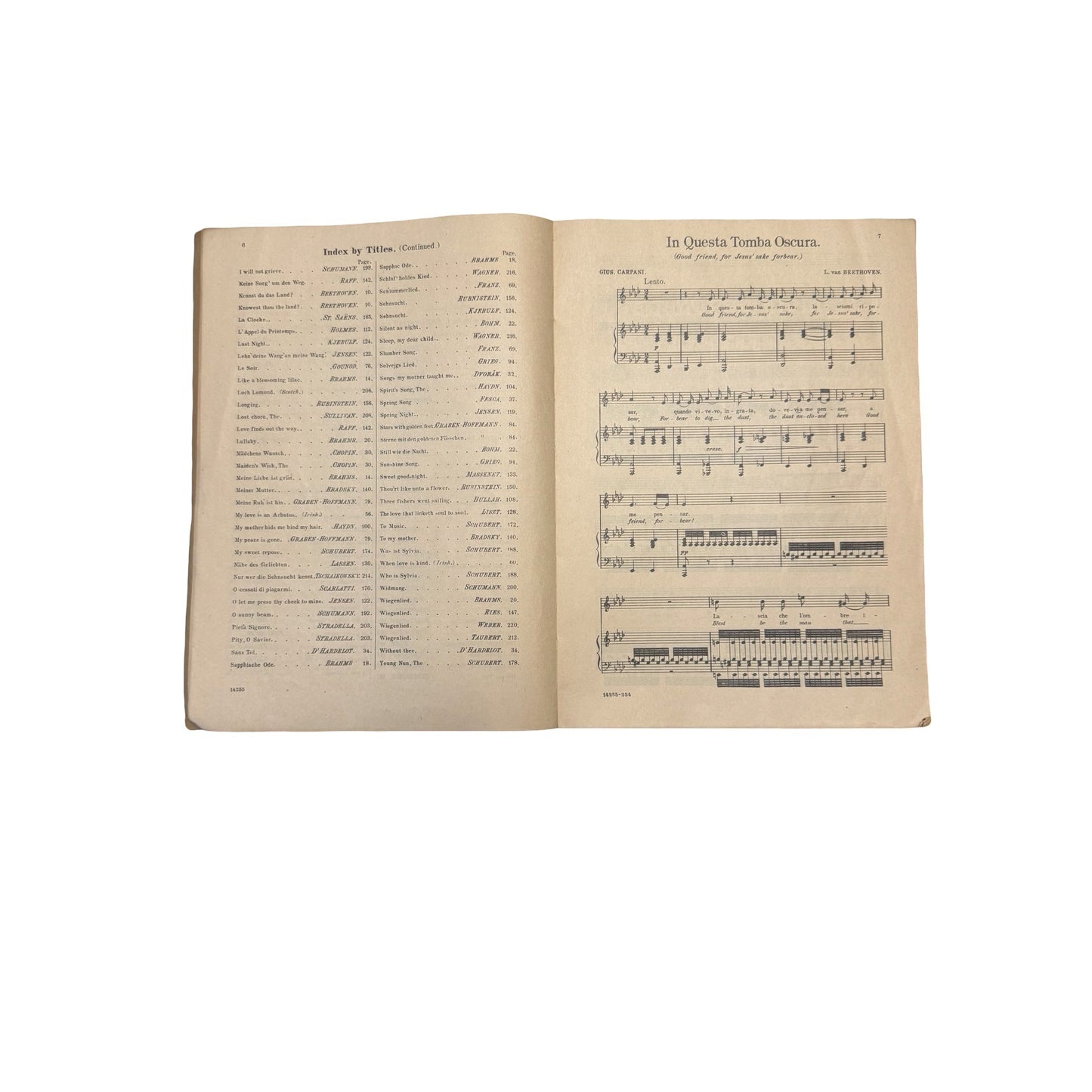 Antique Famous Songs Alto Vocal Sheet Music Collection H E Krehbiel John Church