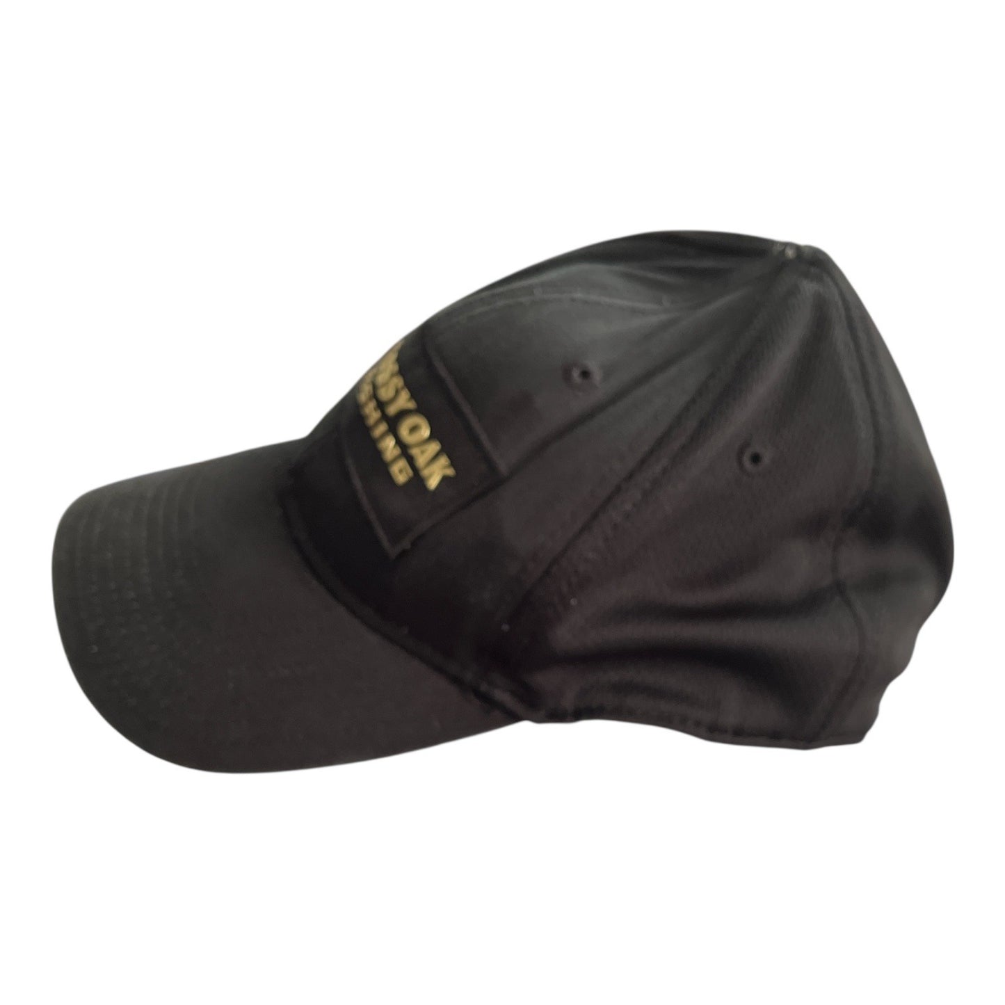 Mossy Oak Fishing Black Adjustable Snapback Hat with Raised Silicone Logo – Read