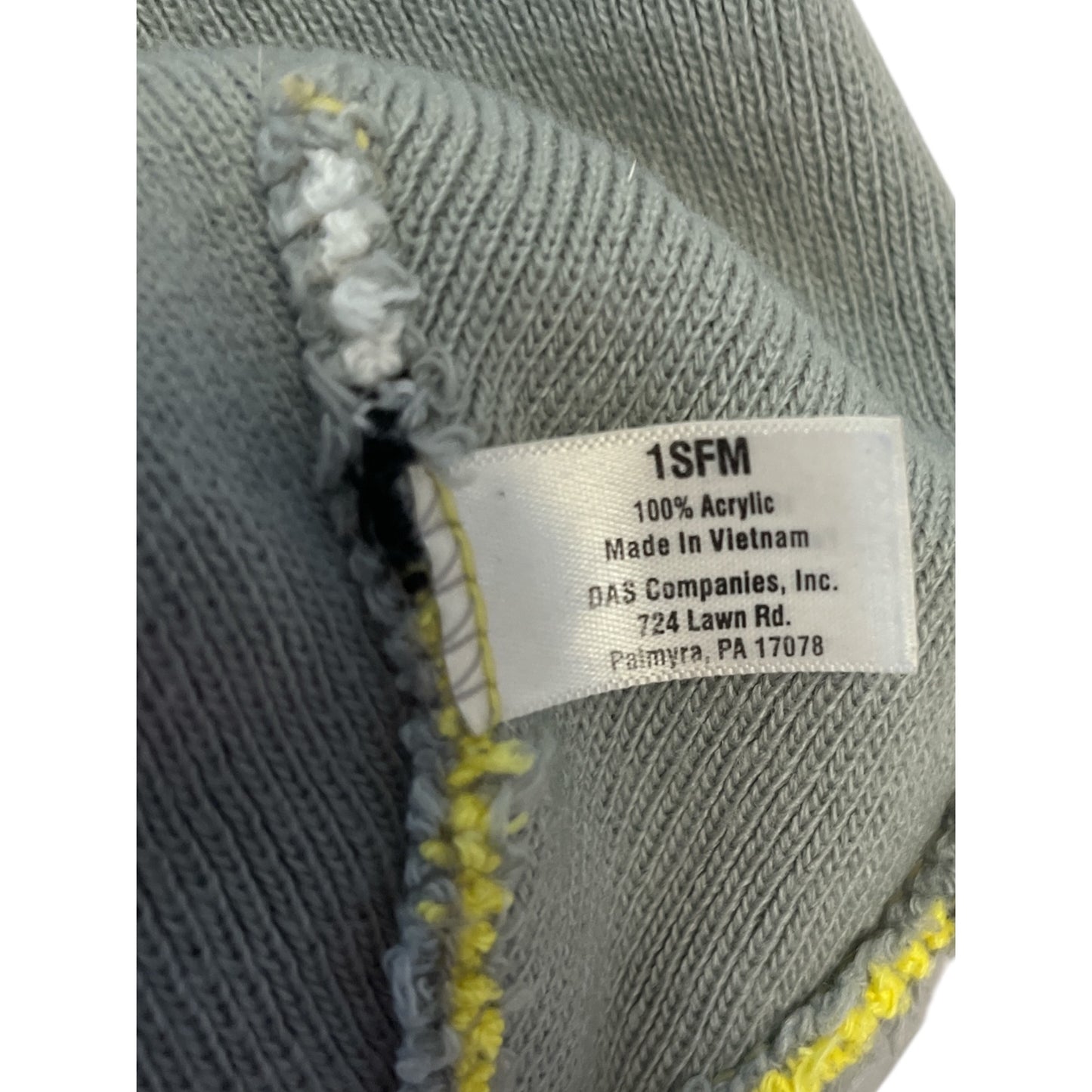 Pittsburgh Striped Pom Beanie – Black, Yellow, White Knit Winter Hat – Unisex – DAS Companies – 1SFM