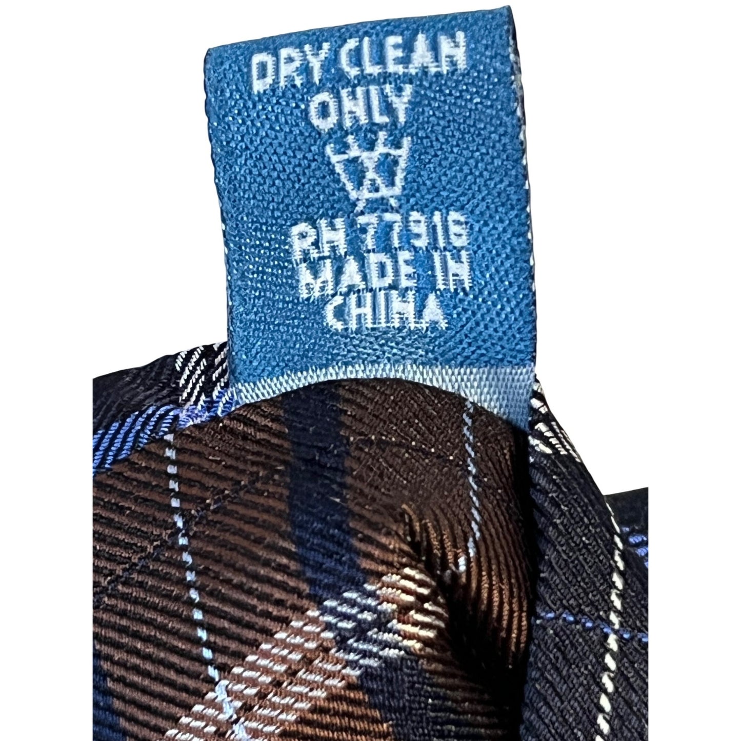 Haines & Bonner of London Blue Plaid Silk Neck Tie Classic Business Tie