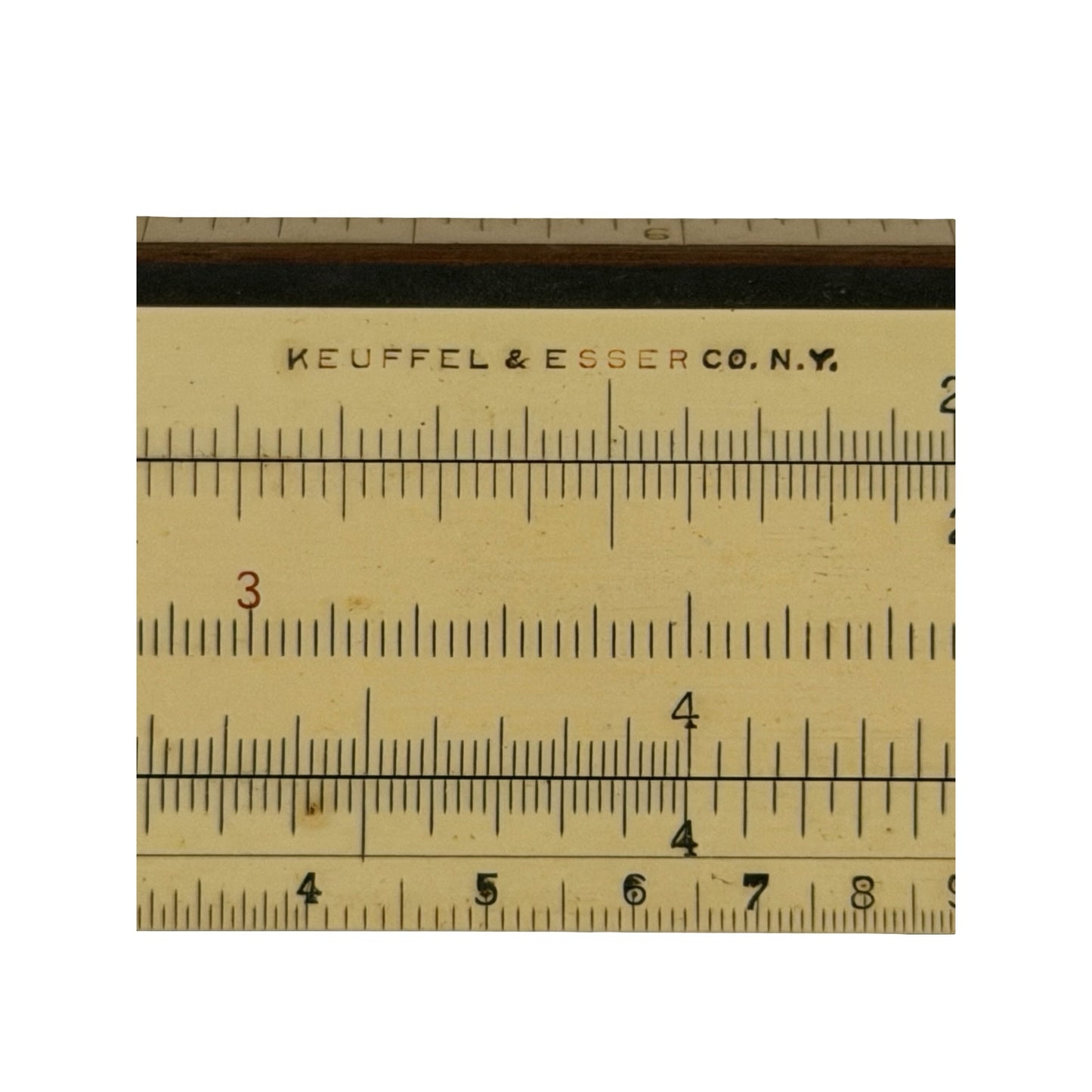Vintage Keuffel & Esser K&E Pocket Slide Rule No. 4053-3 w Leather Case