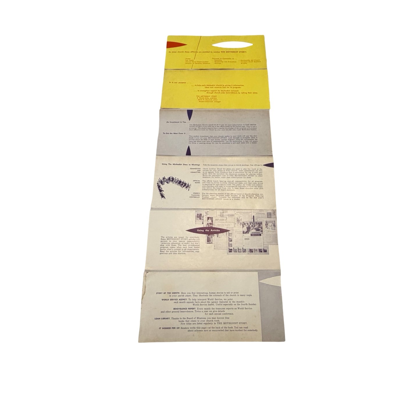 Vintage 1960s The Methodist Story Church Promotion Brochure Mailer Religious Ephemera Chicago IL