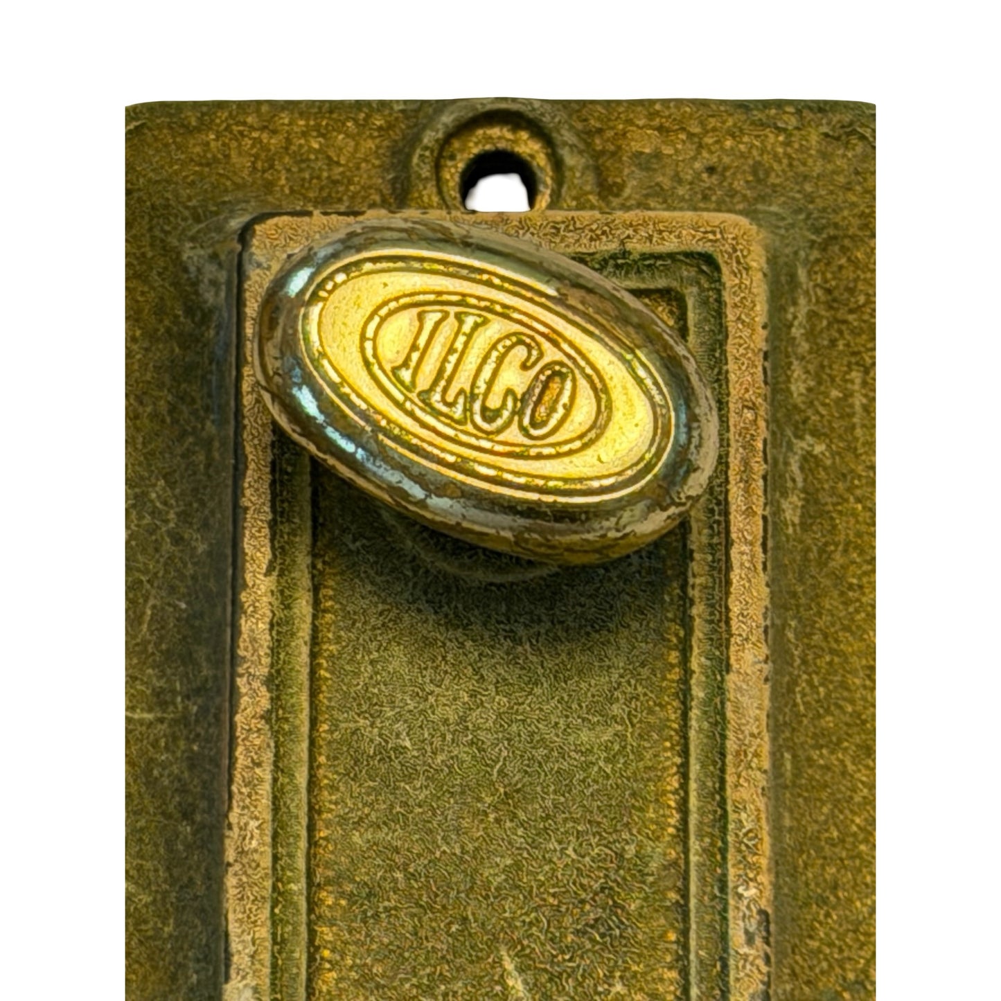 Vintage ILCO Rim Night Latch Door Lock Set Key Hardware Instructions Original Box