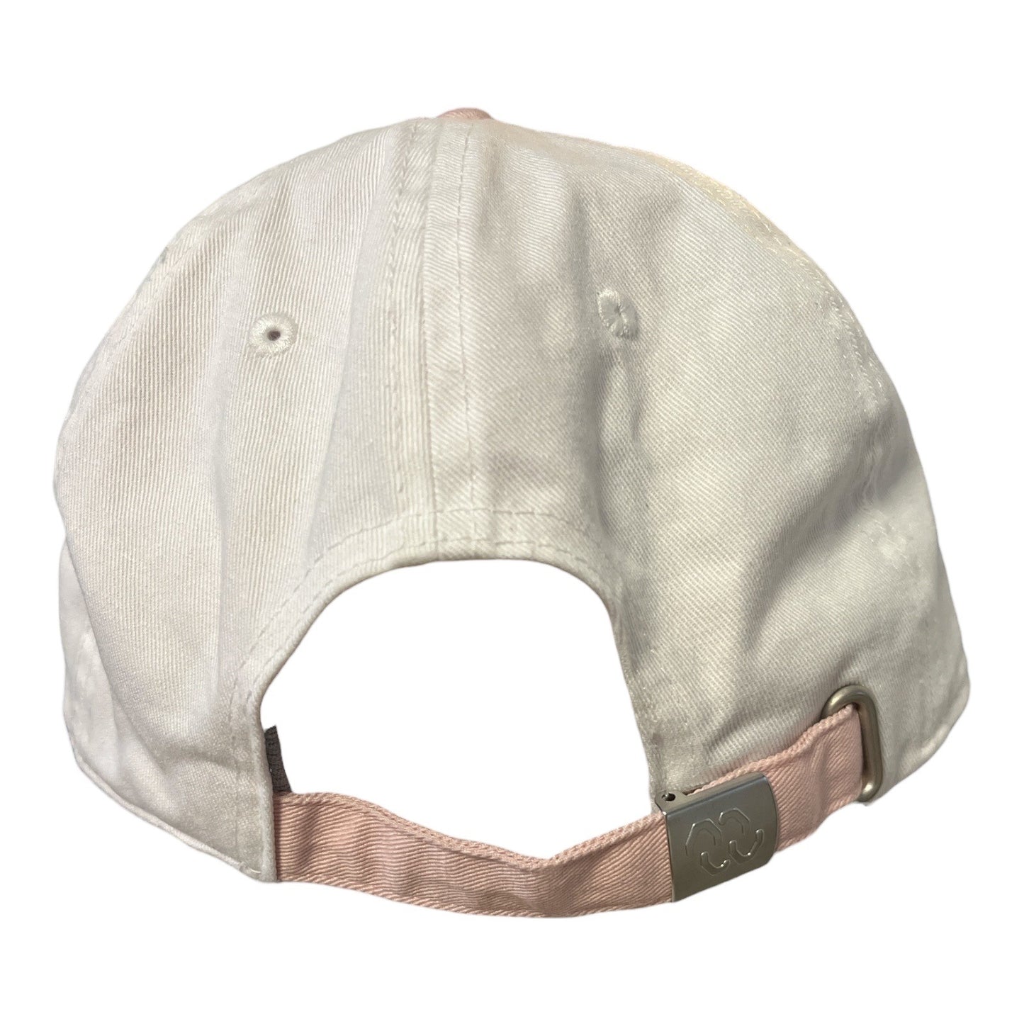 Y2K Bergweiser Dog Print Baseball Cap Pink Cream One Size Adjustable