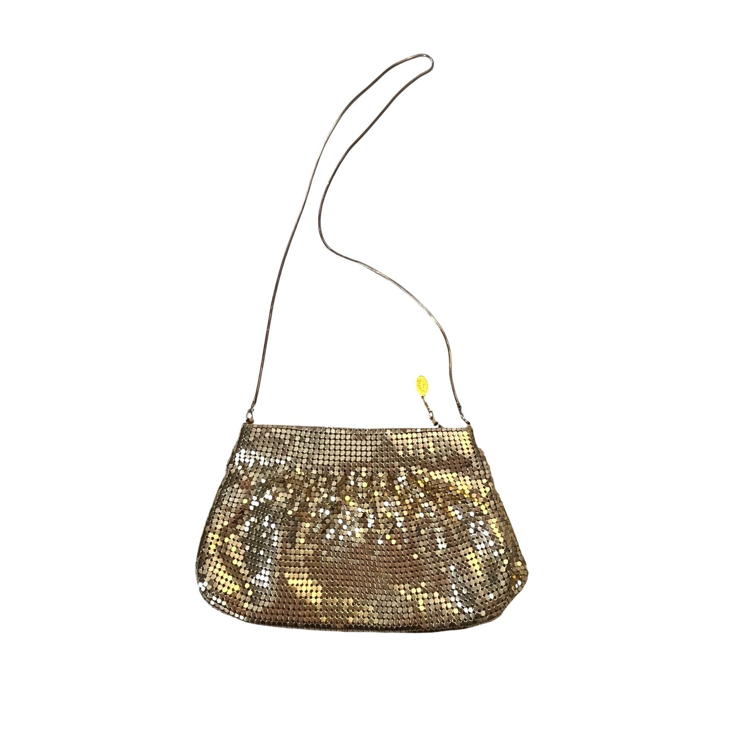 Vintage Gold Mesh Shoulder Bag Snake Chain Strap Evening Purse Y2K