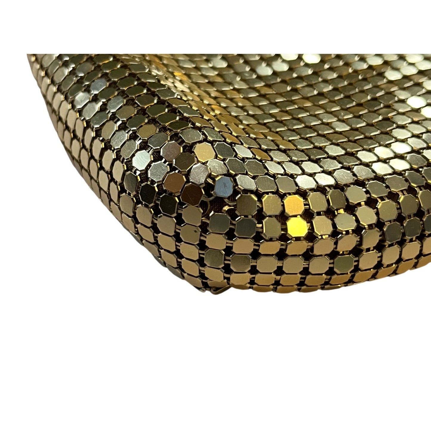 Vintage Gold Mesh Shoulder Bag Snake Chain Strap Evening Purse Y2K