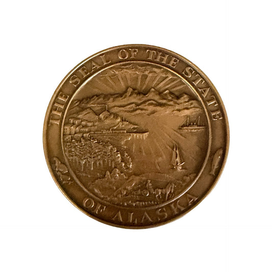 Alaska Statehood Bronze Medal Medallion January 3 1959 Seal of the State of Alaska Souvenir