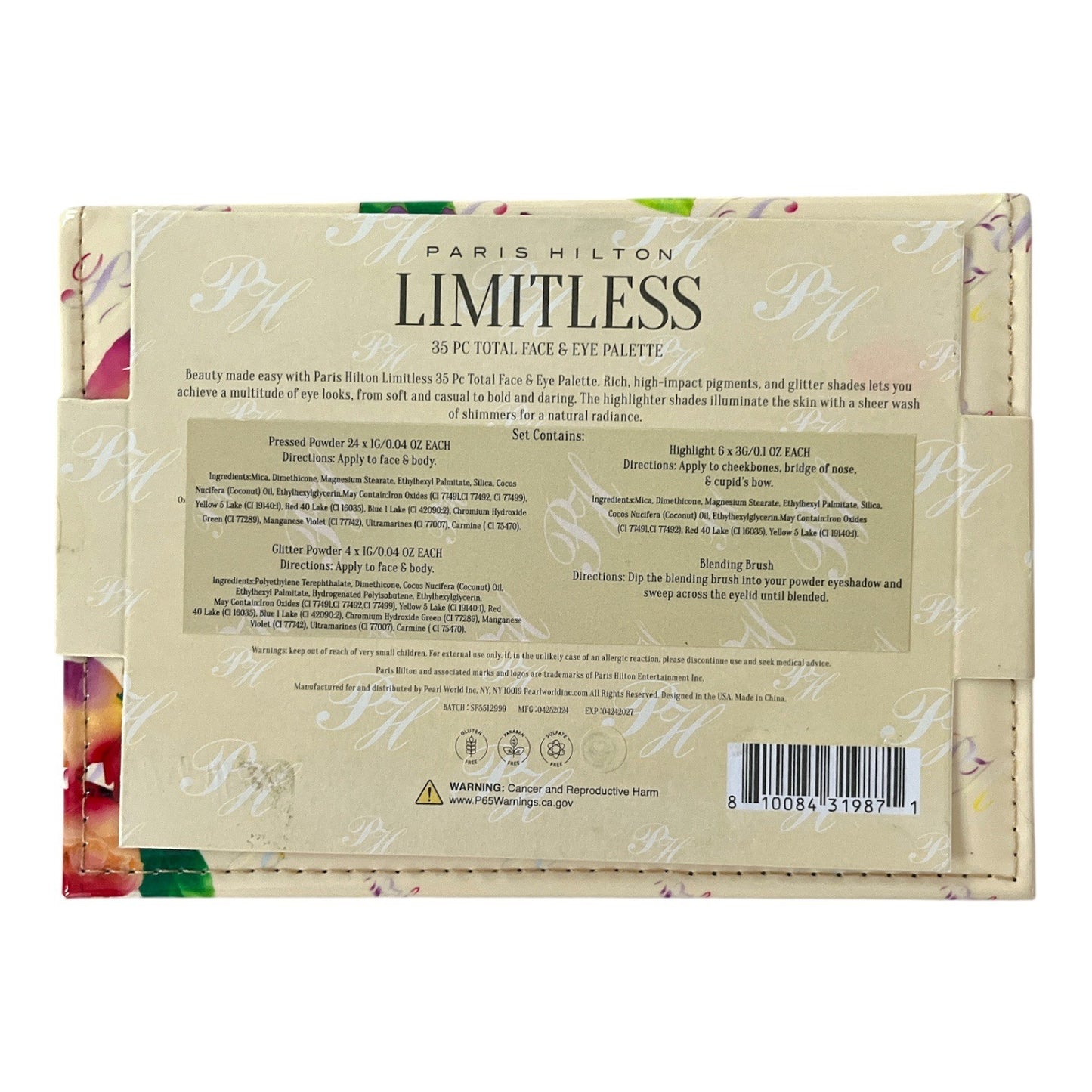 Paris Hilton LIMITLESS 35-Piece Face & Eye Makeup Palette – Talc-Free – NEW in Package