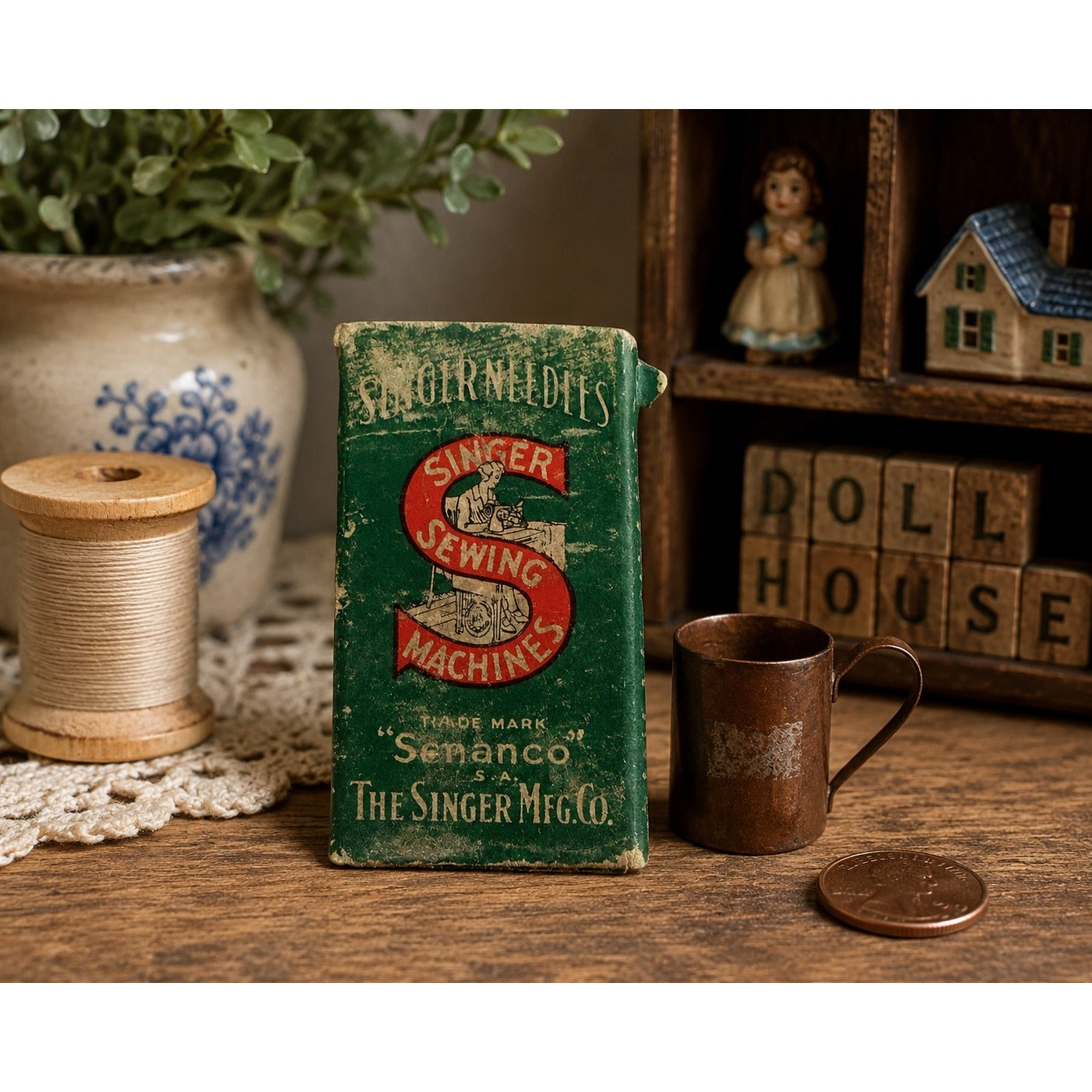 Vintage Singer Sewing Machine Needles No. 22 Nickel Finish with Original Needles