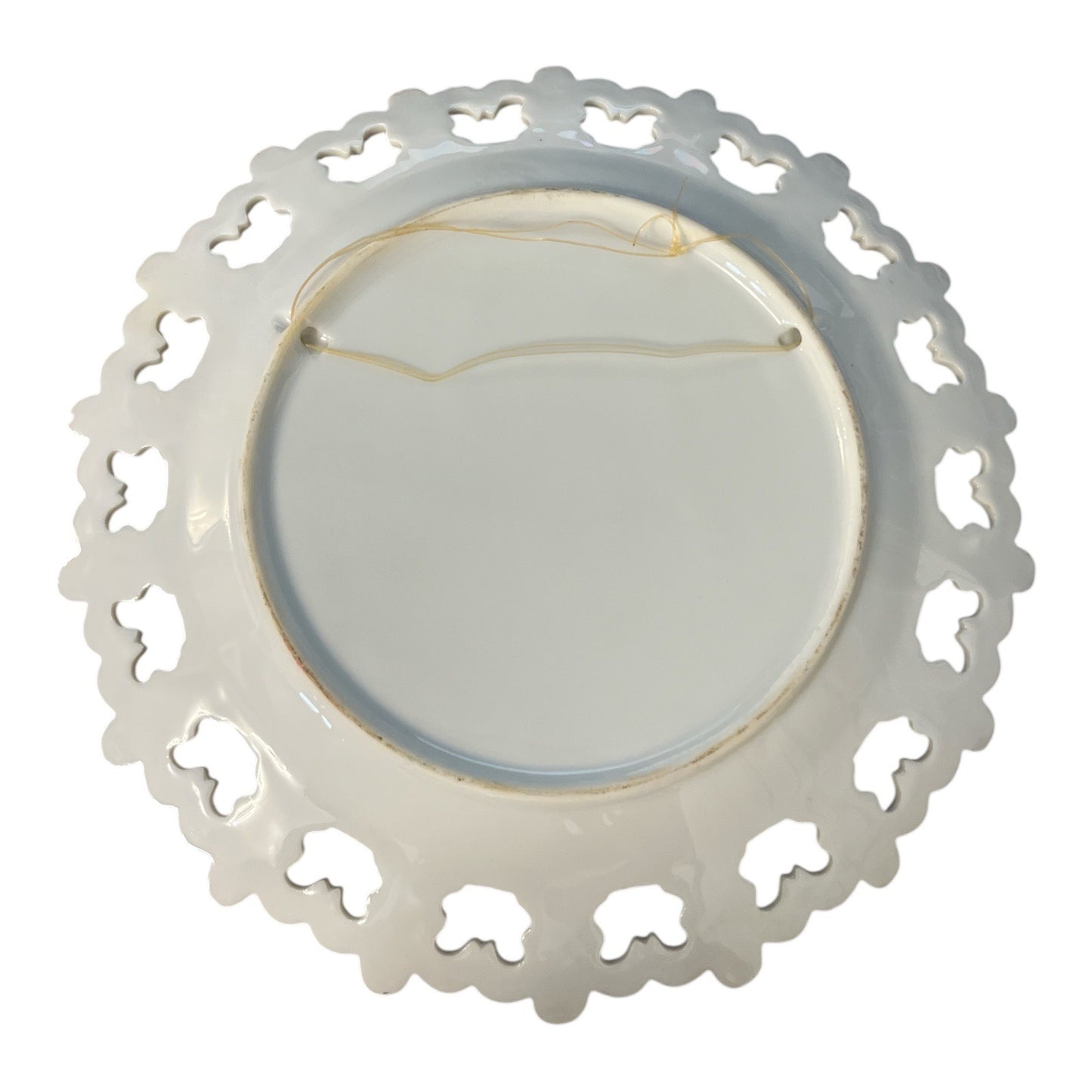 Vintage Porcelain Plate – The Last Supper – Reticulated Lace Edge – 8” Decorative Wall Hanging