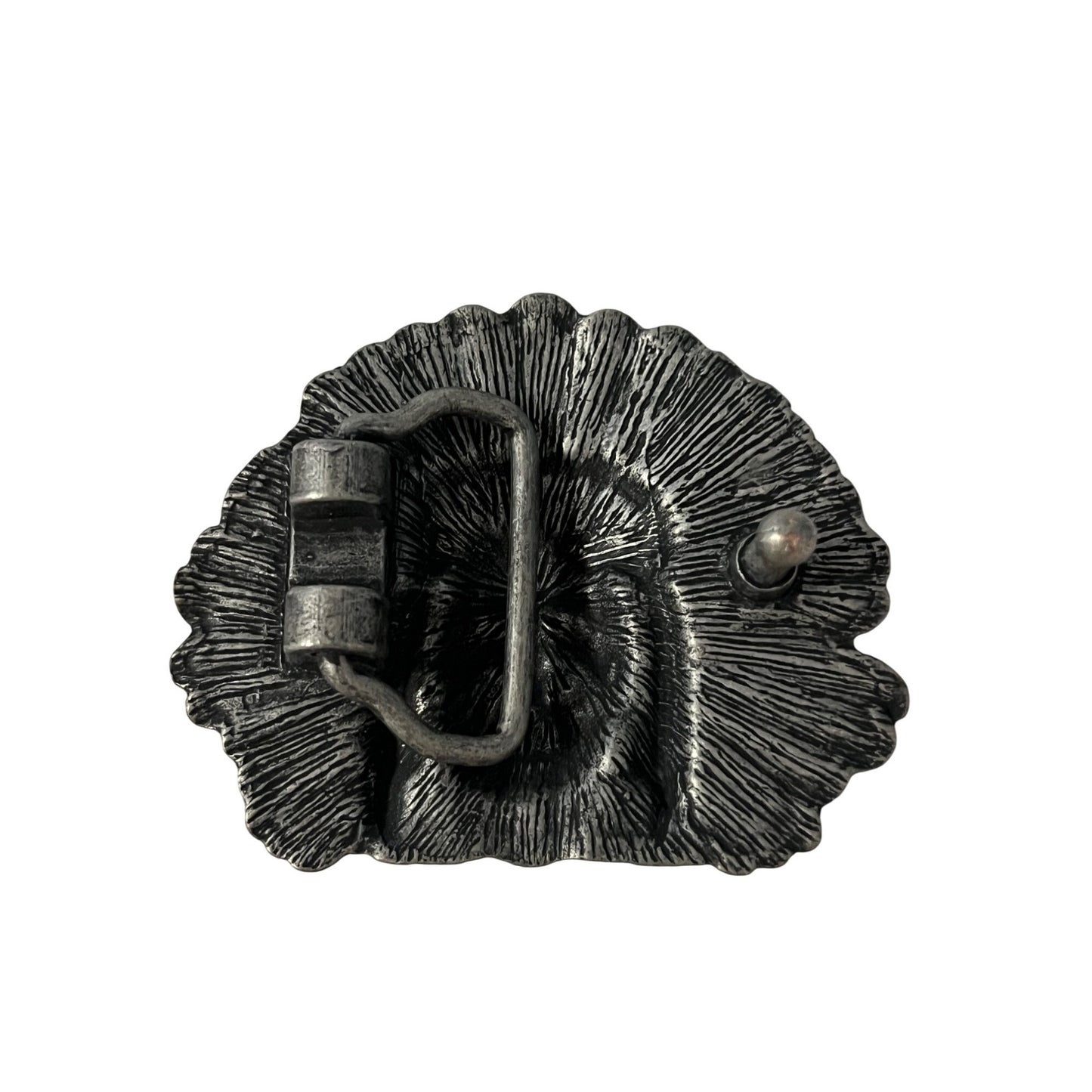 Vintage Western Belt Buckle Native American Chief Headdress Silver Tone Southwestern Boho